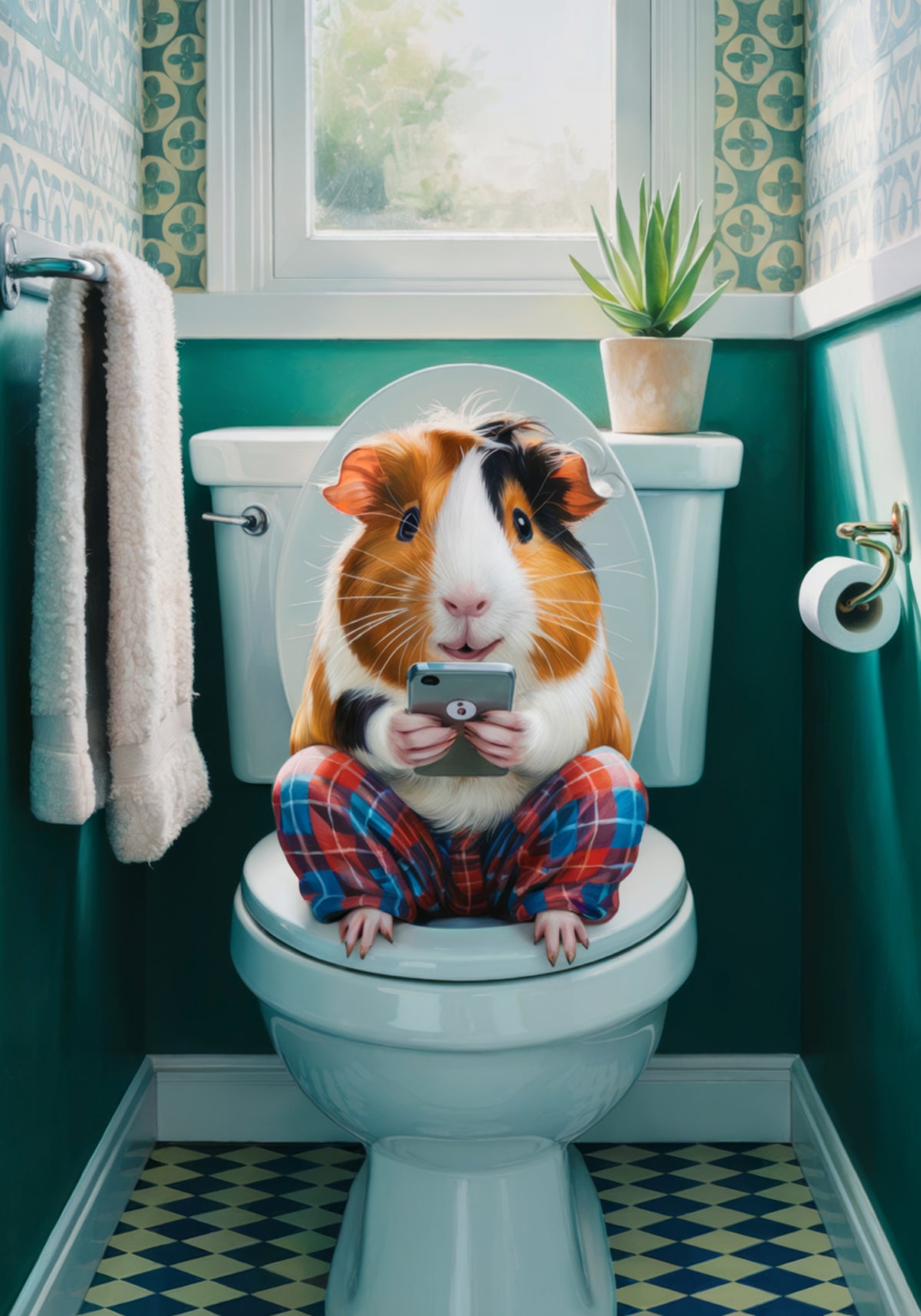 L'heure des toilettes pour les cochons d'Inde