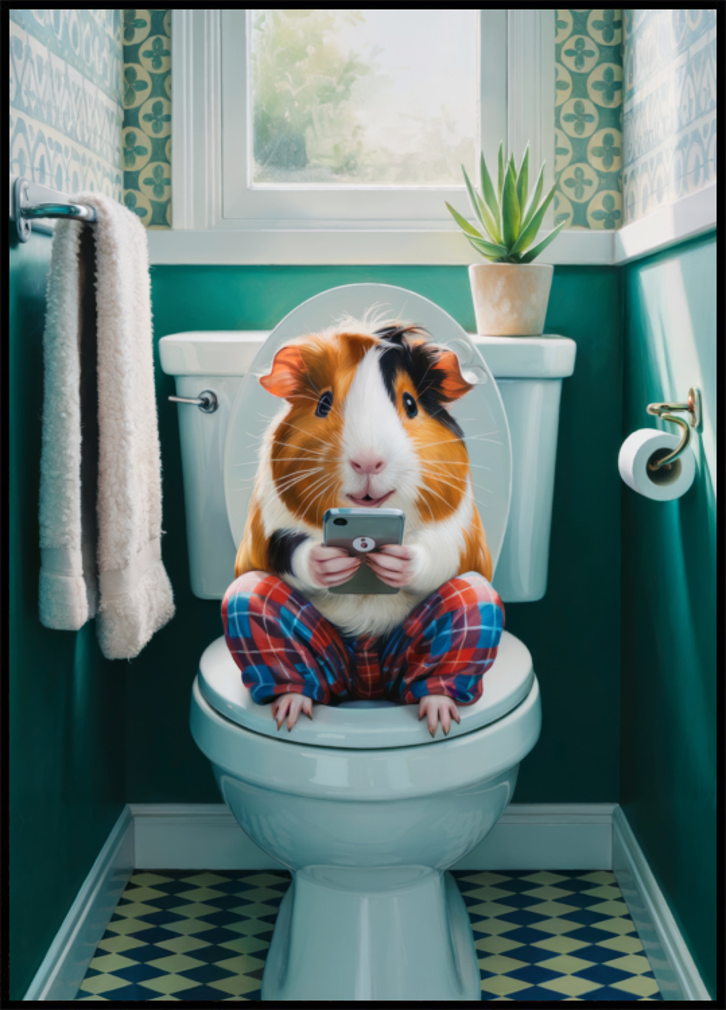 L'heure des toilettes pour les cochons d'Inde