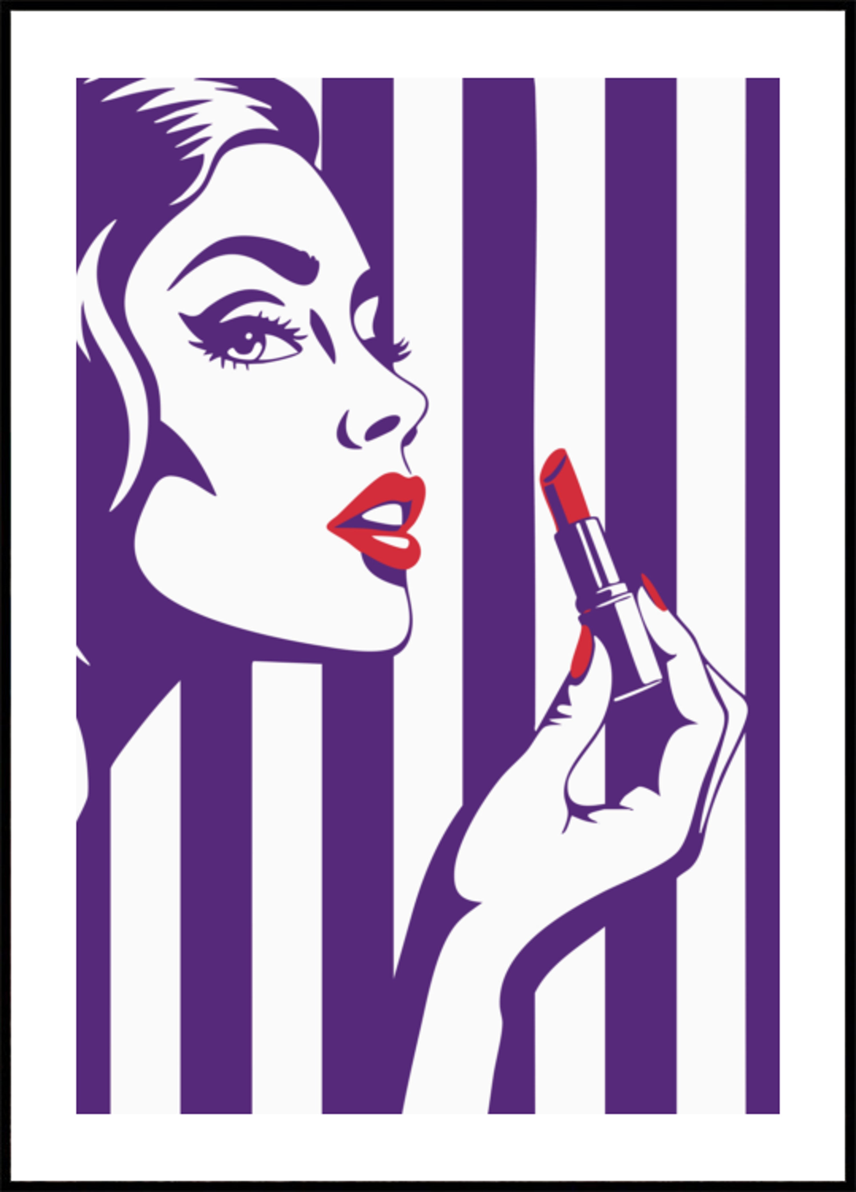 Glamour audacieux de rouge à lèvres