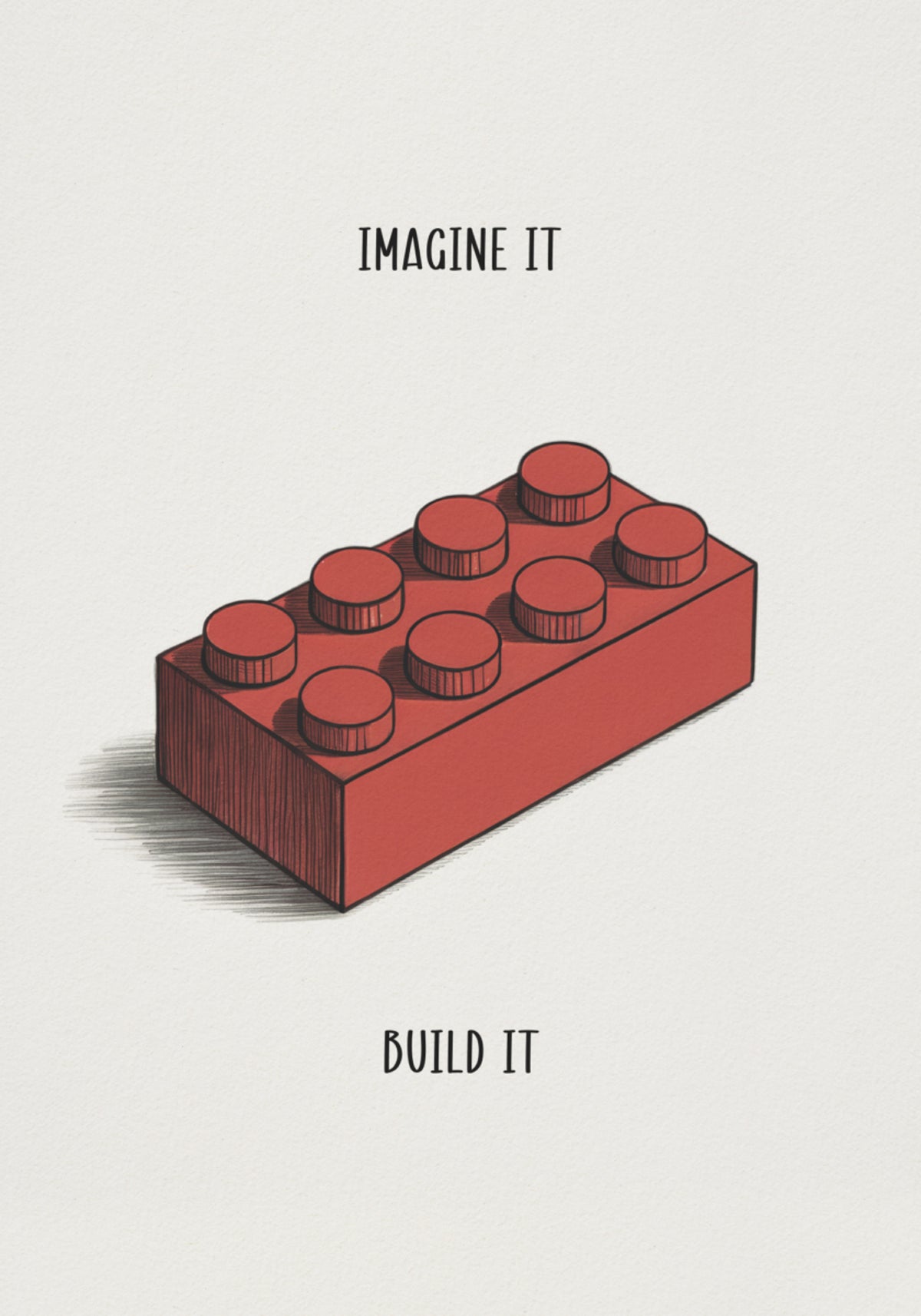 Imaginez construire un bloc rouge