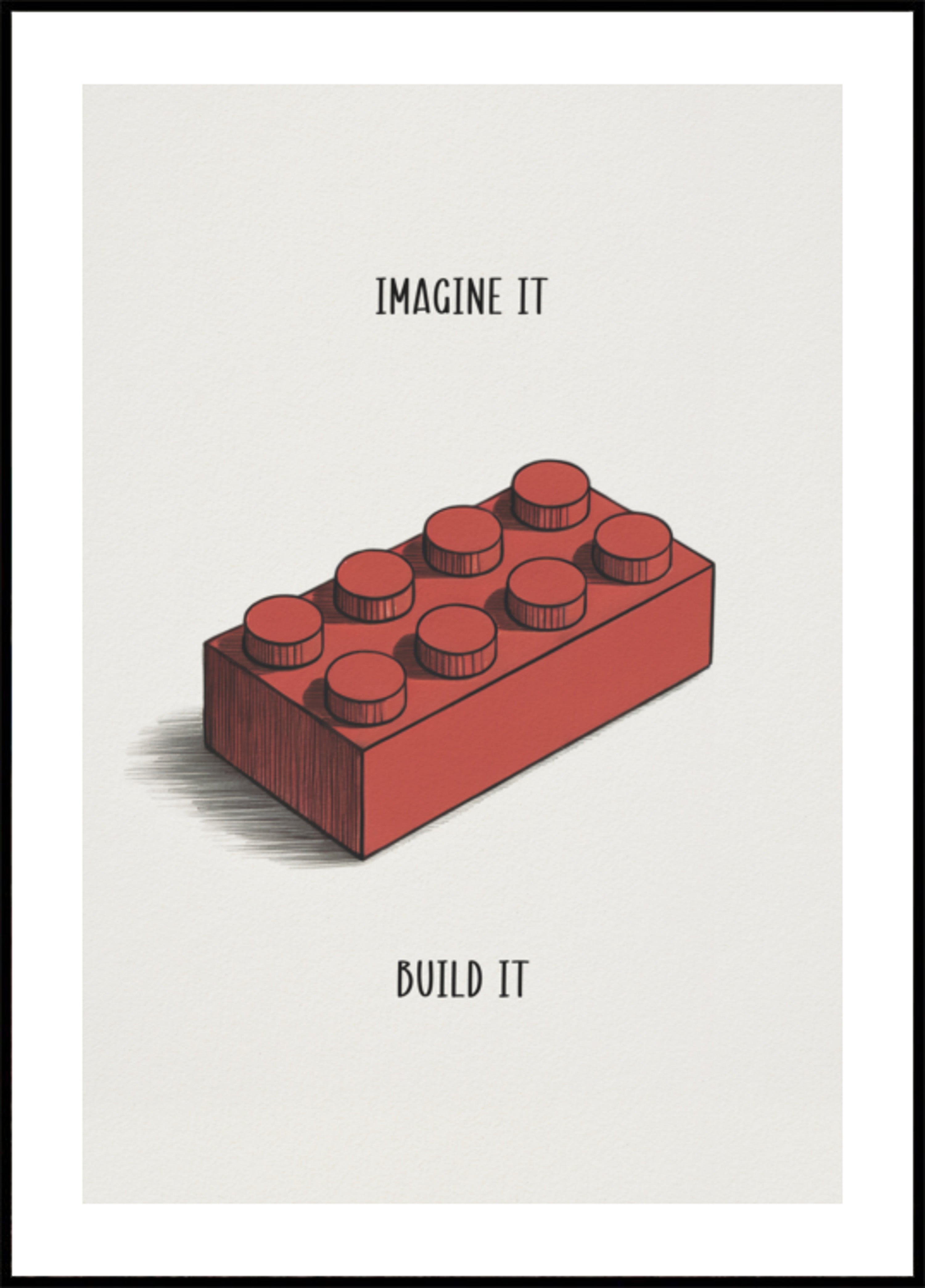 Imaginez construire un bloc rouge