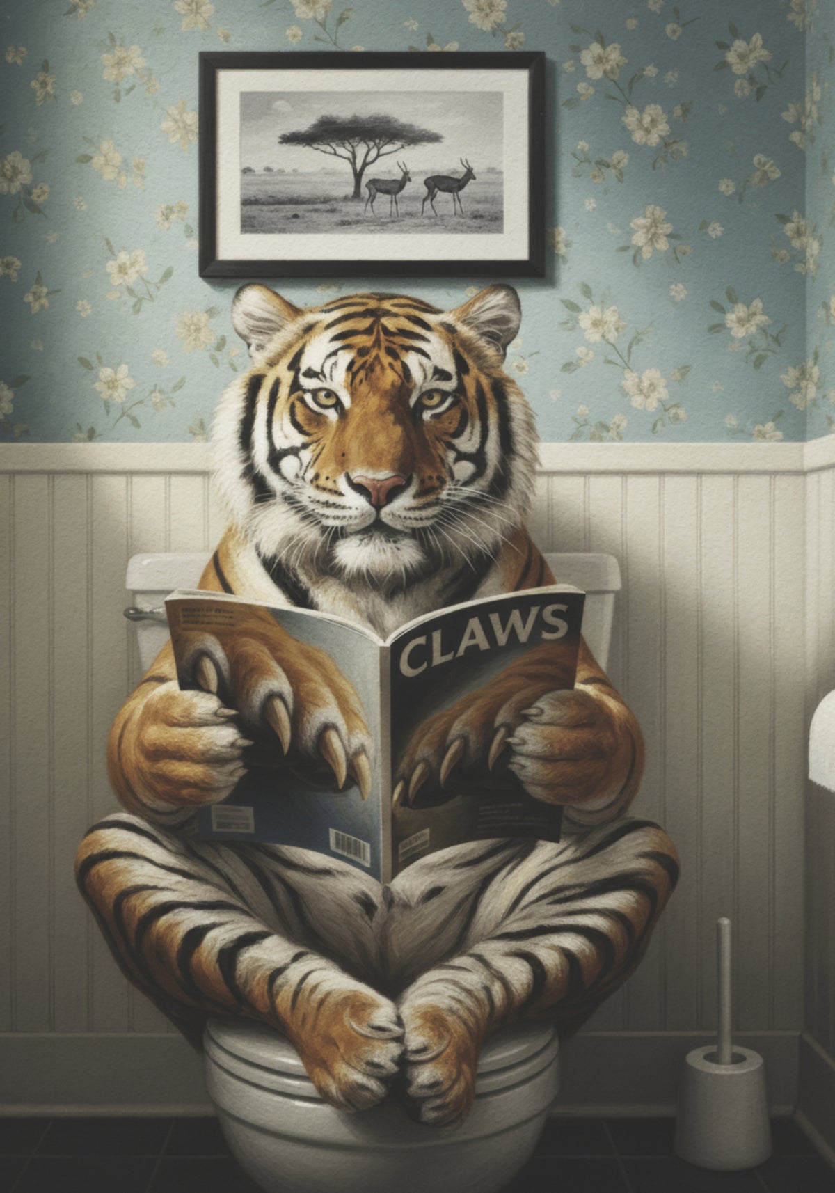 Griffes de lecture de tigre fantaisistes