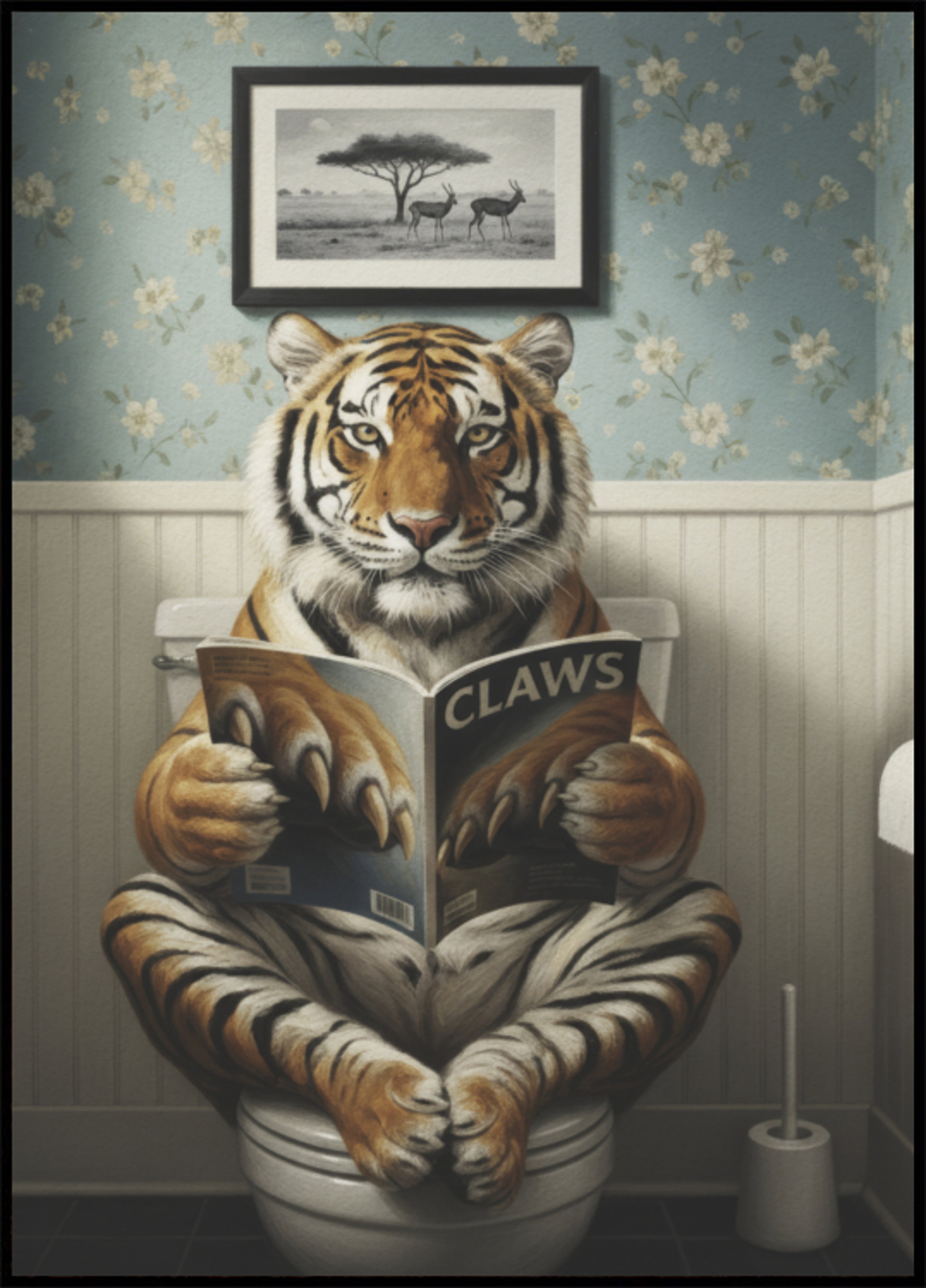 Griffes de lecture de tigre fantaisistes