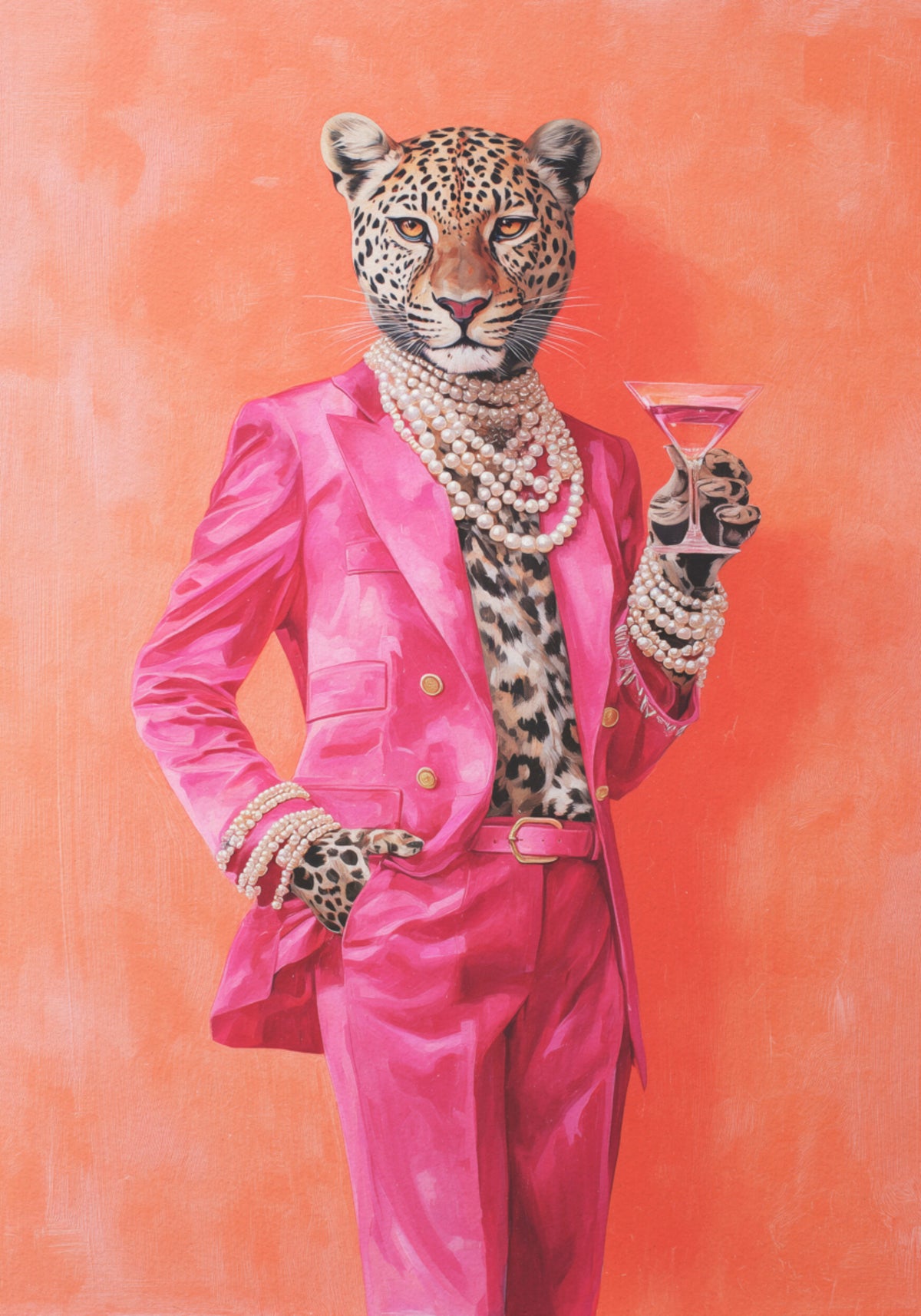Costume Rose Léopard Martini
