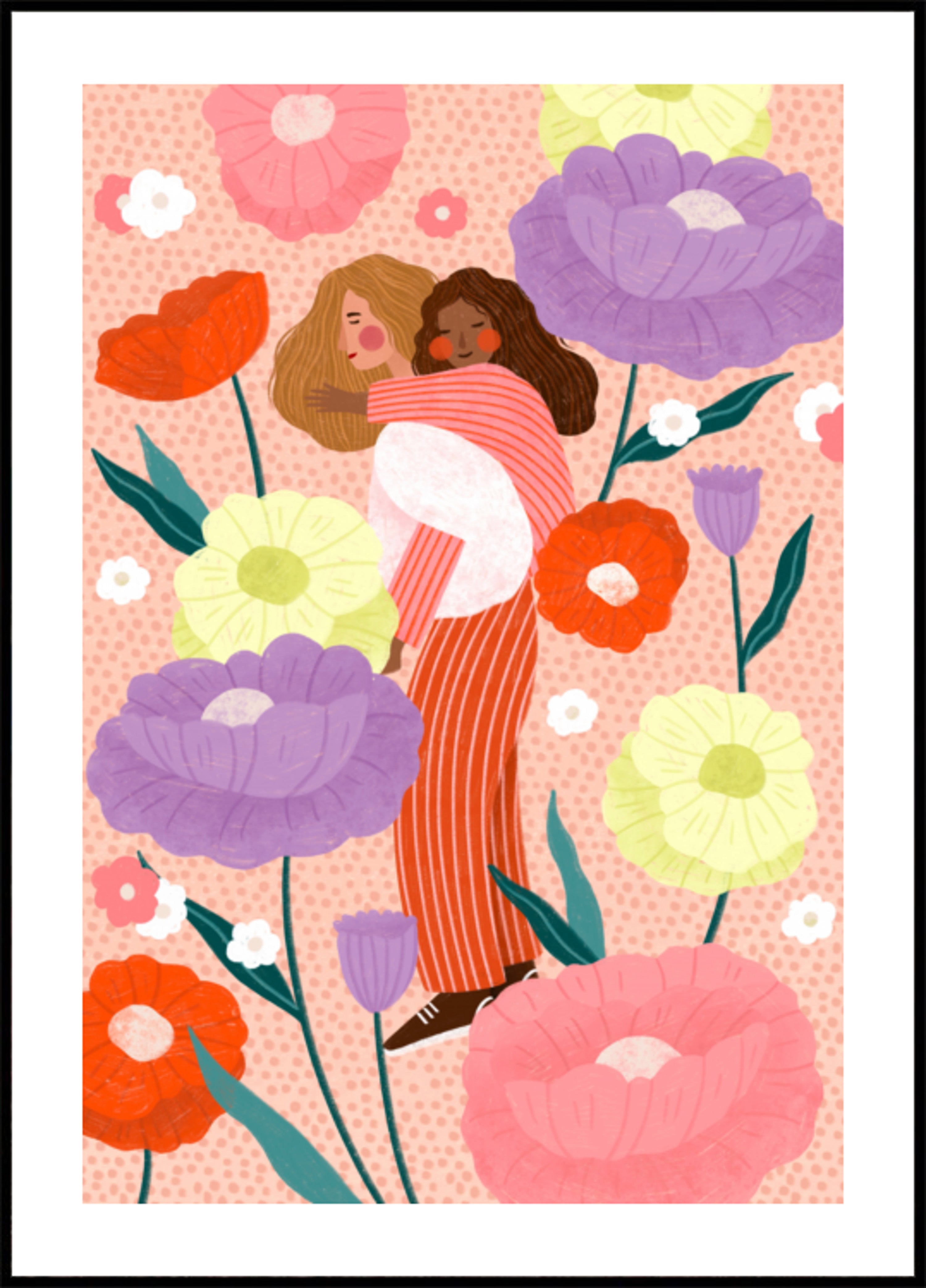 Joyeuse étreinte florale