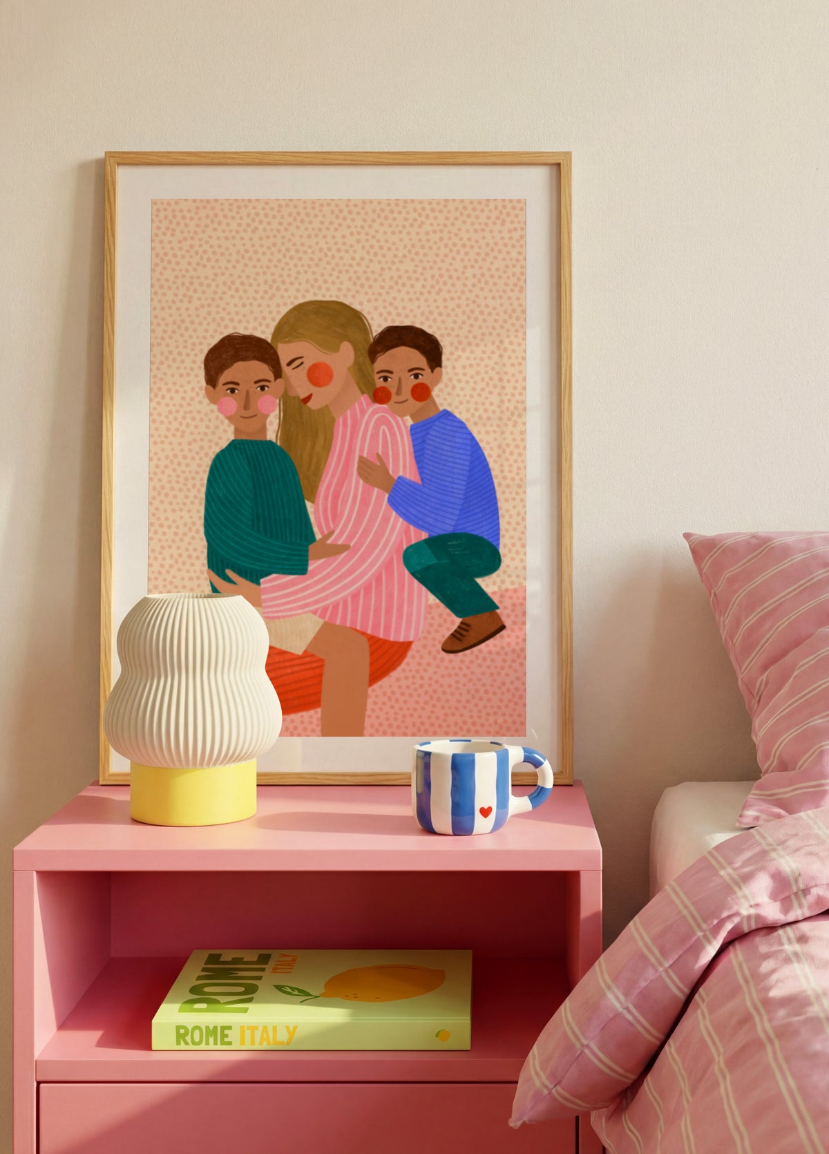 Câlin joyeux en famille