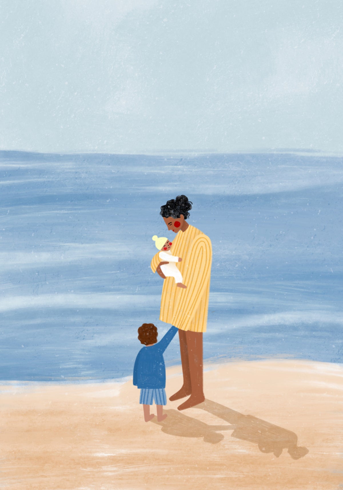 Journée à la plage en famille