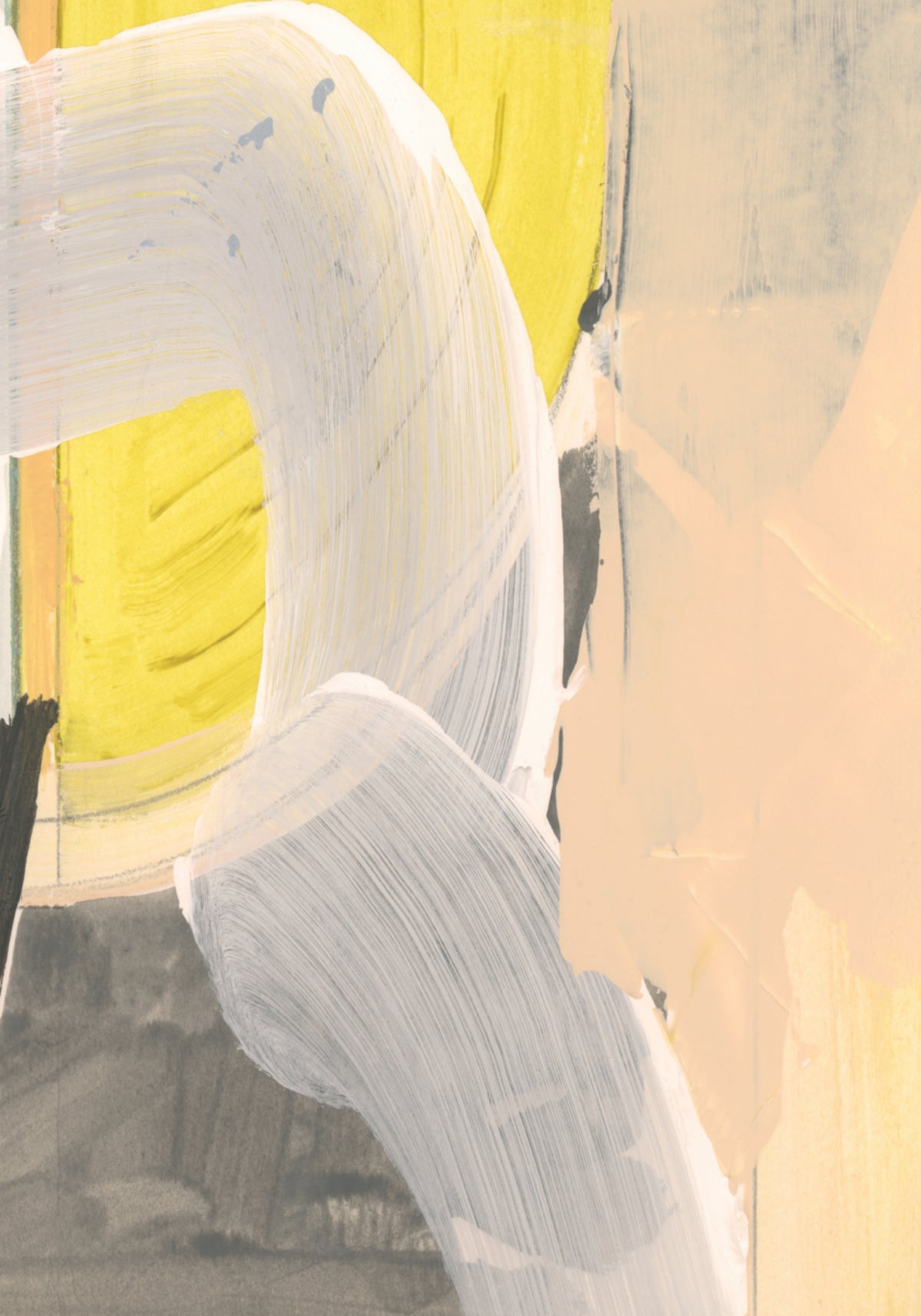 Yellow Abstract Flow - Posterbox