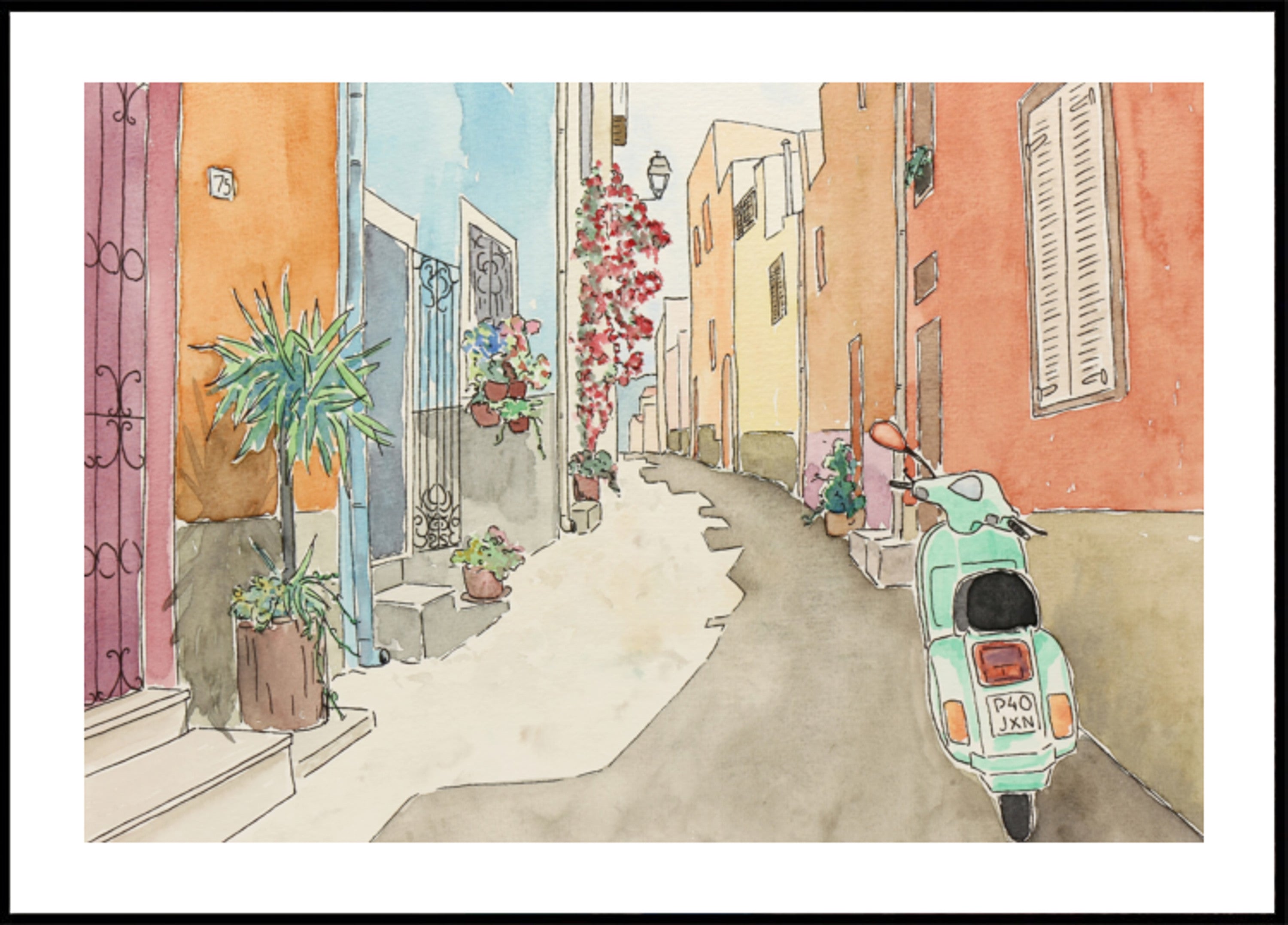 Charmant scooter de rue européen