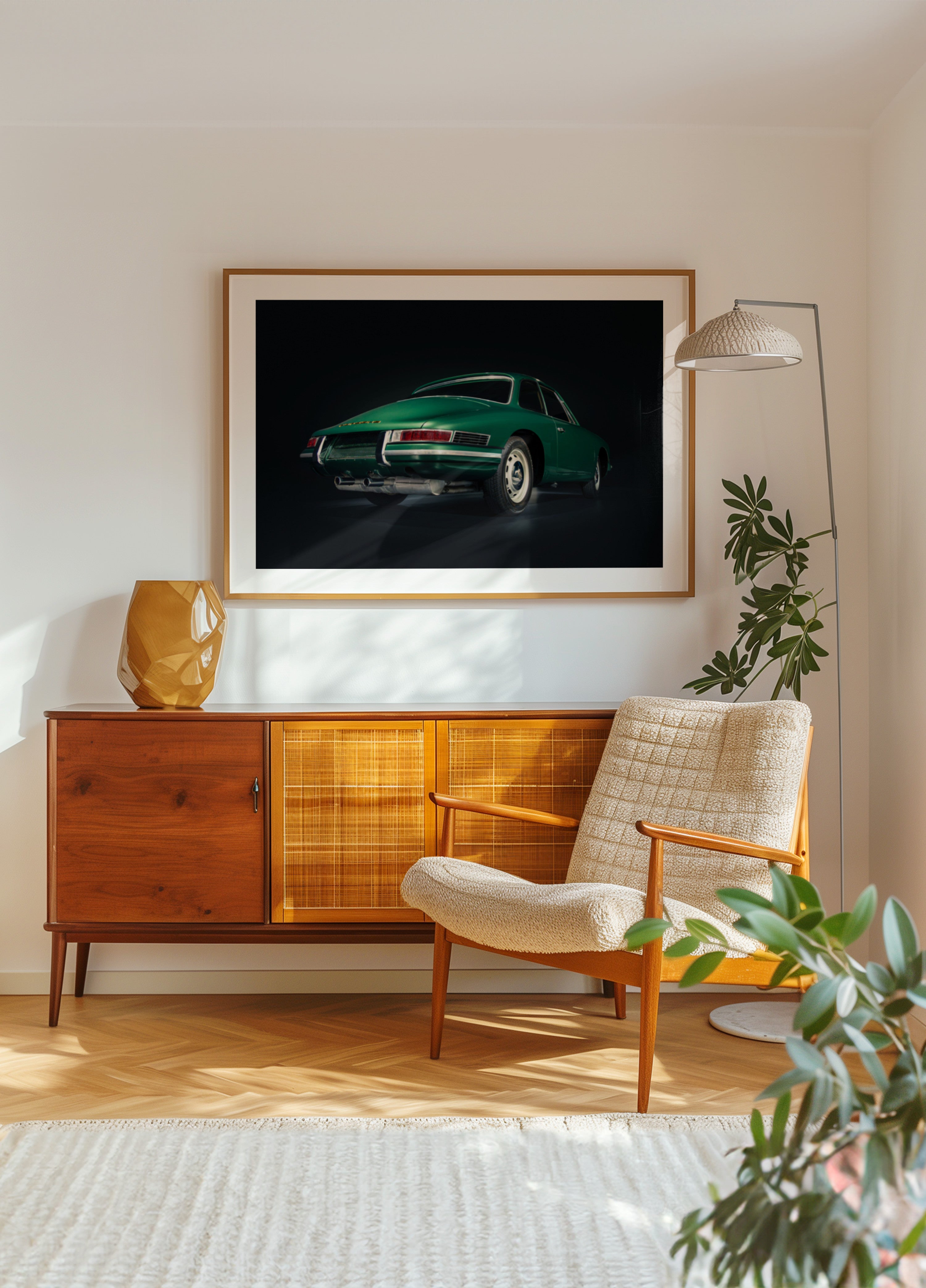 Voiture de sport verte classique