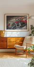 Red Race Car Sketch - Posterbox