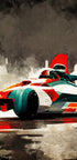 Vibrant Race Car Action - Posterbox