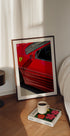 Red Sports Car Side - Posterbox