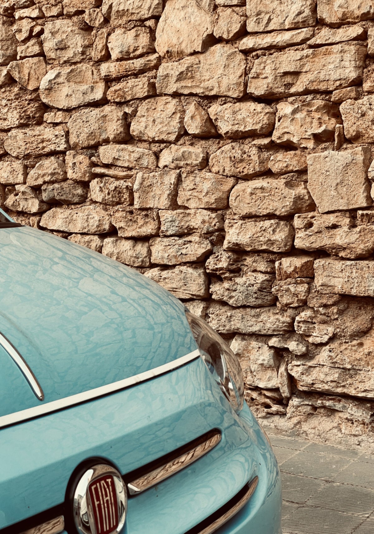 Classic Blue Car Wall - Posterbox