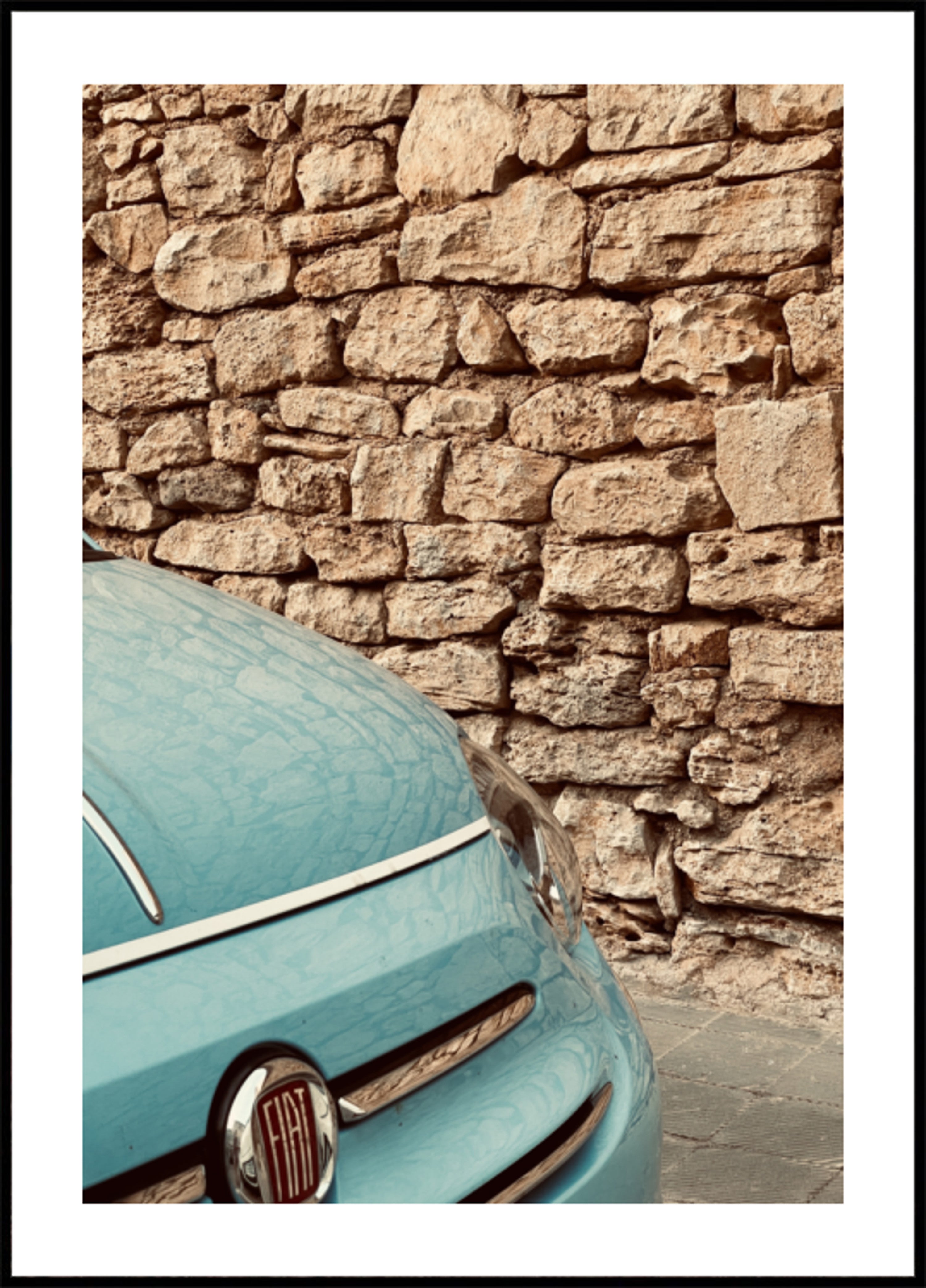 Mur de voiture bleu classique