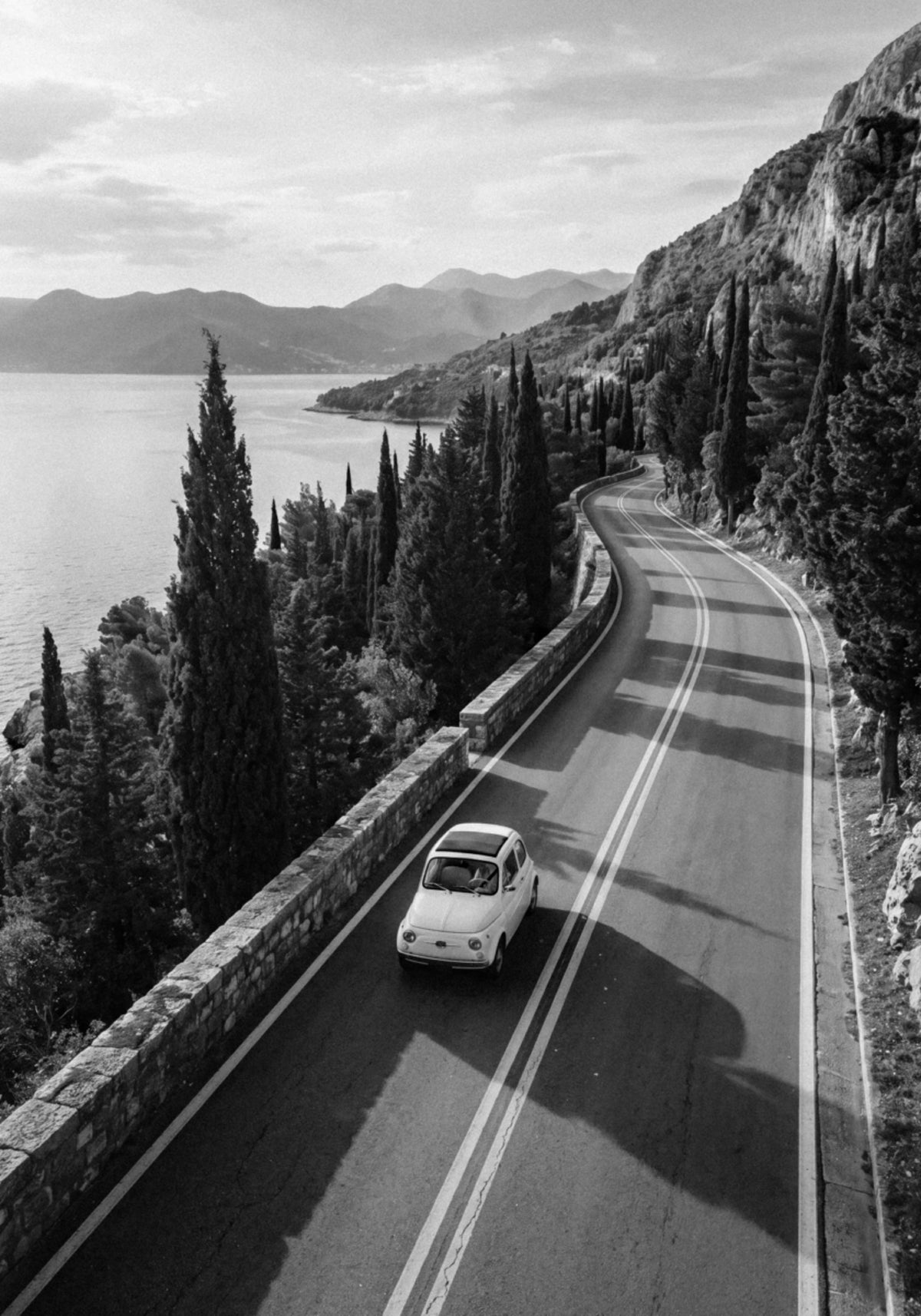 Vintage Car Coastal Drive - Posterbox