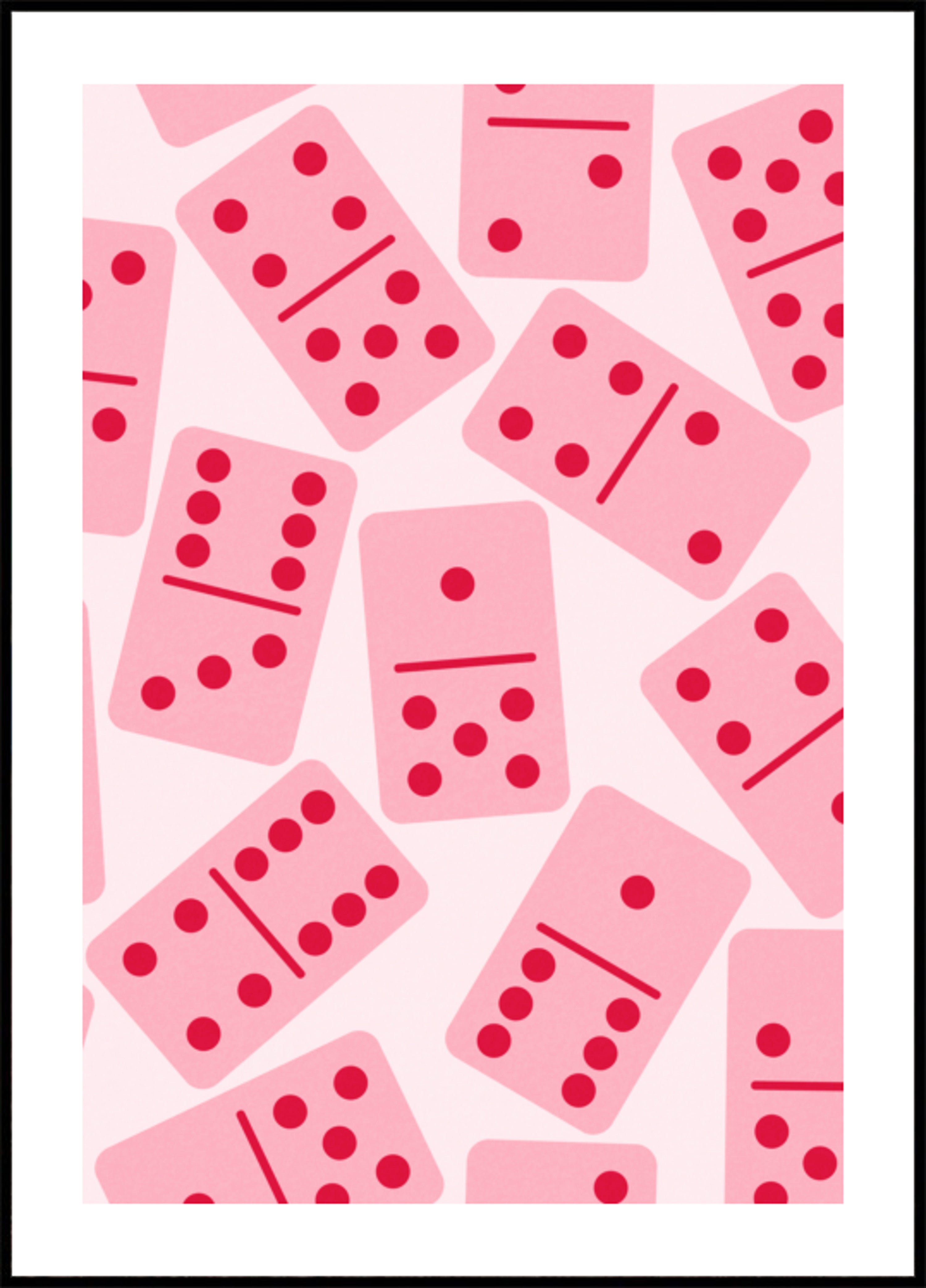 Modèle de dominos roses