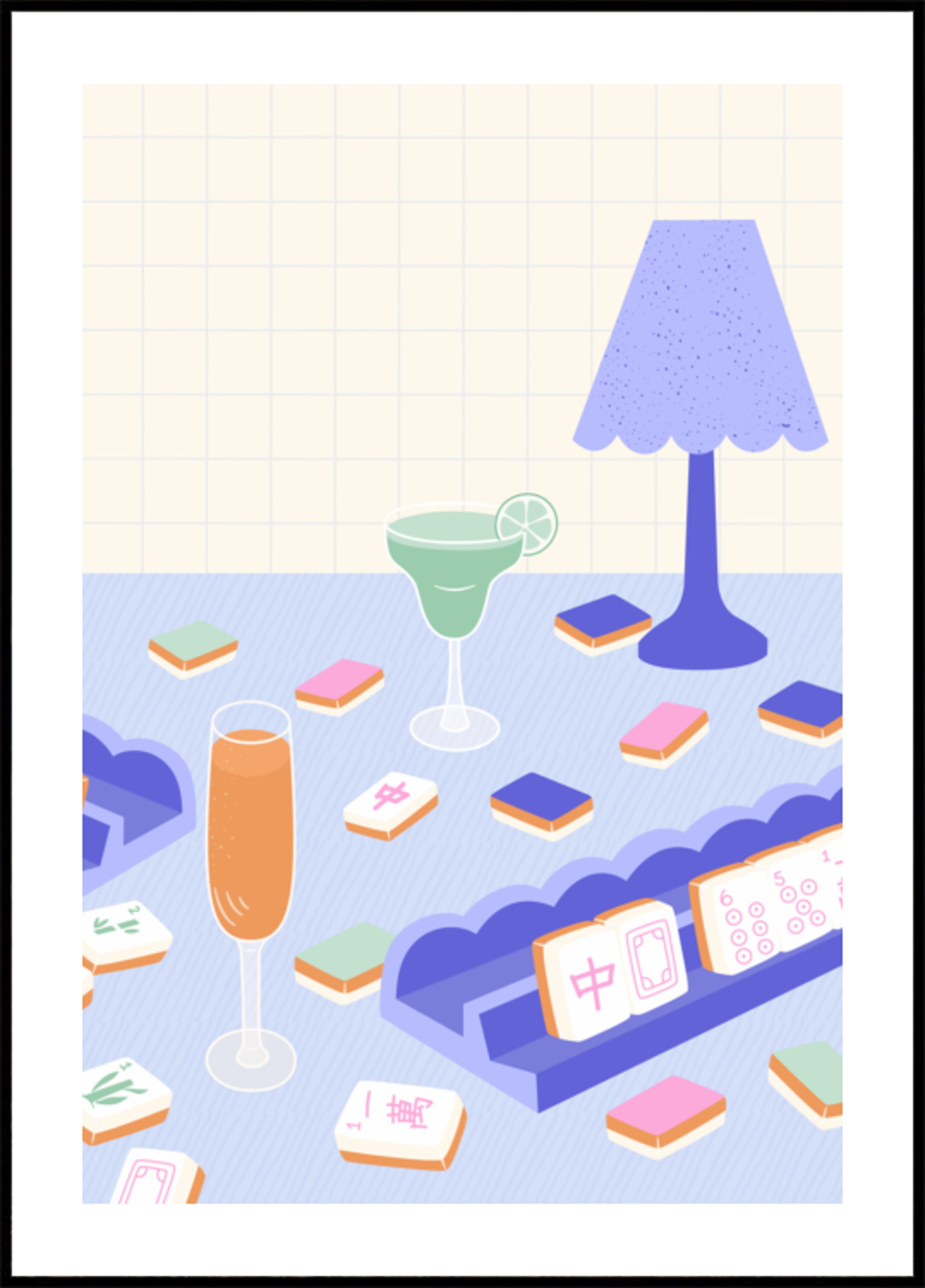 Soirée de jeu de Mahjong