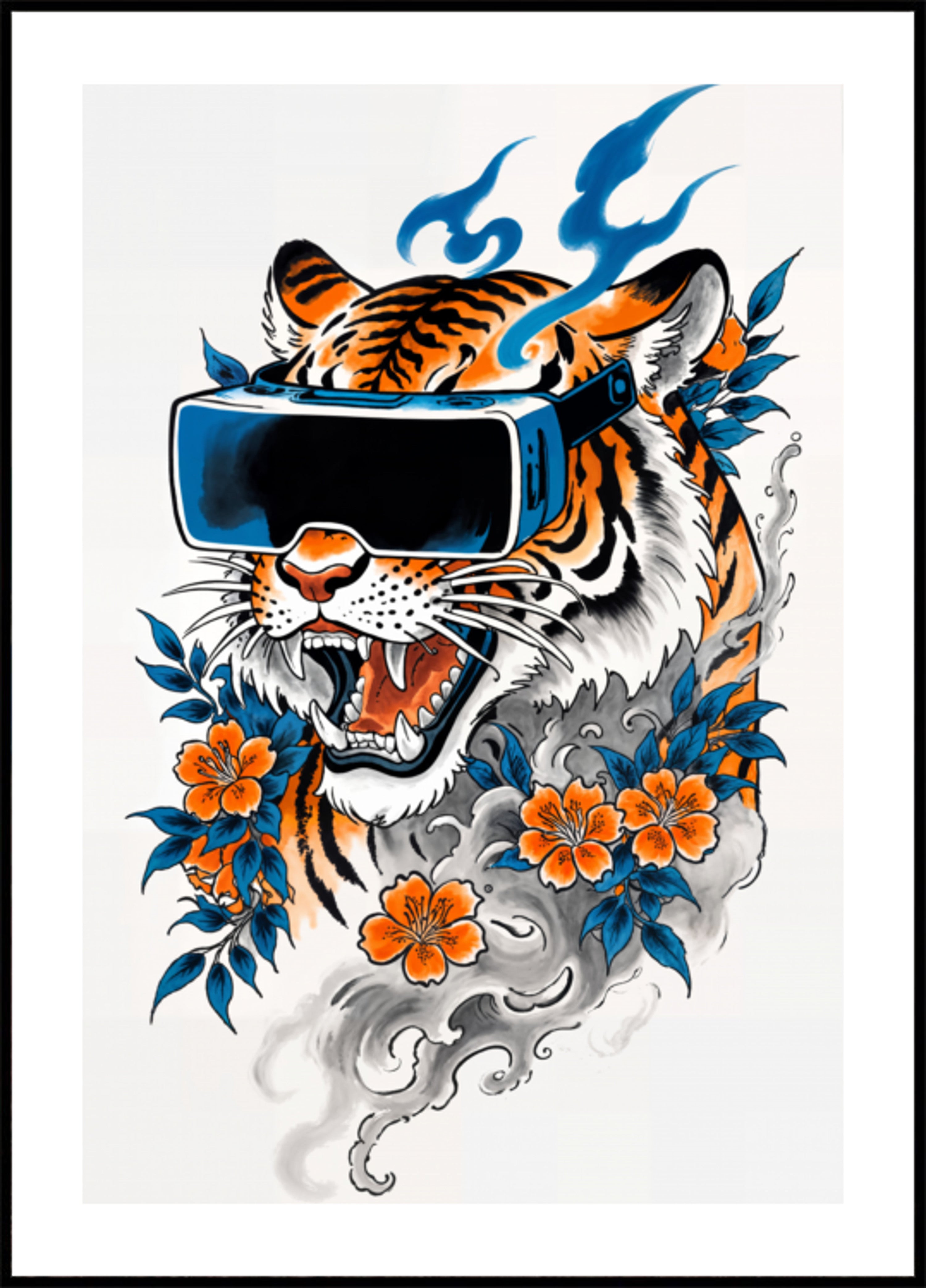 Fleur de cyber-tigre