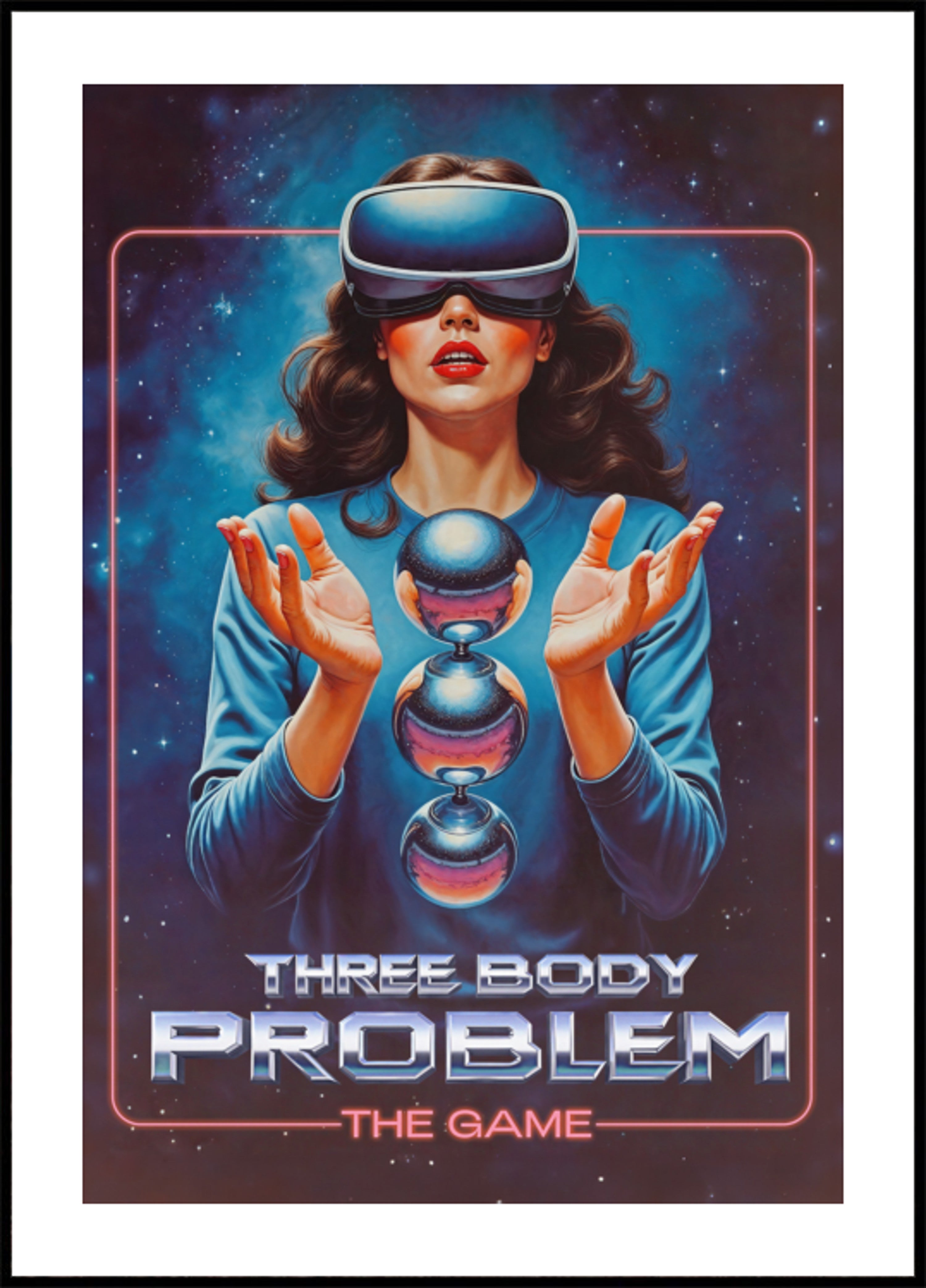 Femme de jeu VR rétro