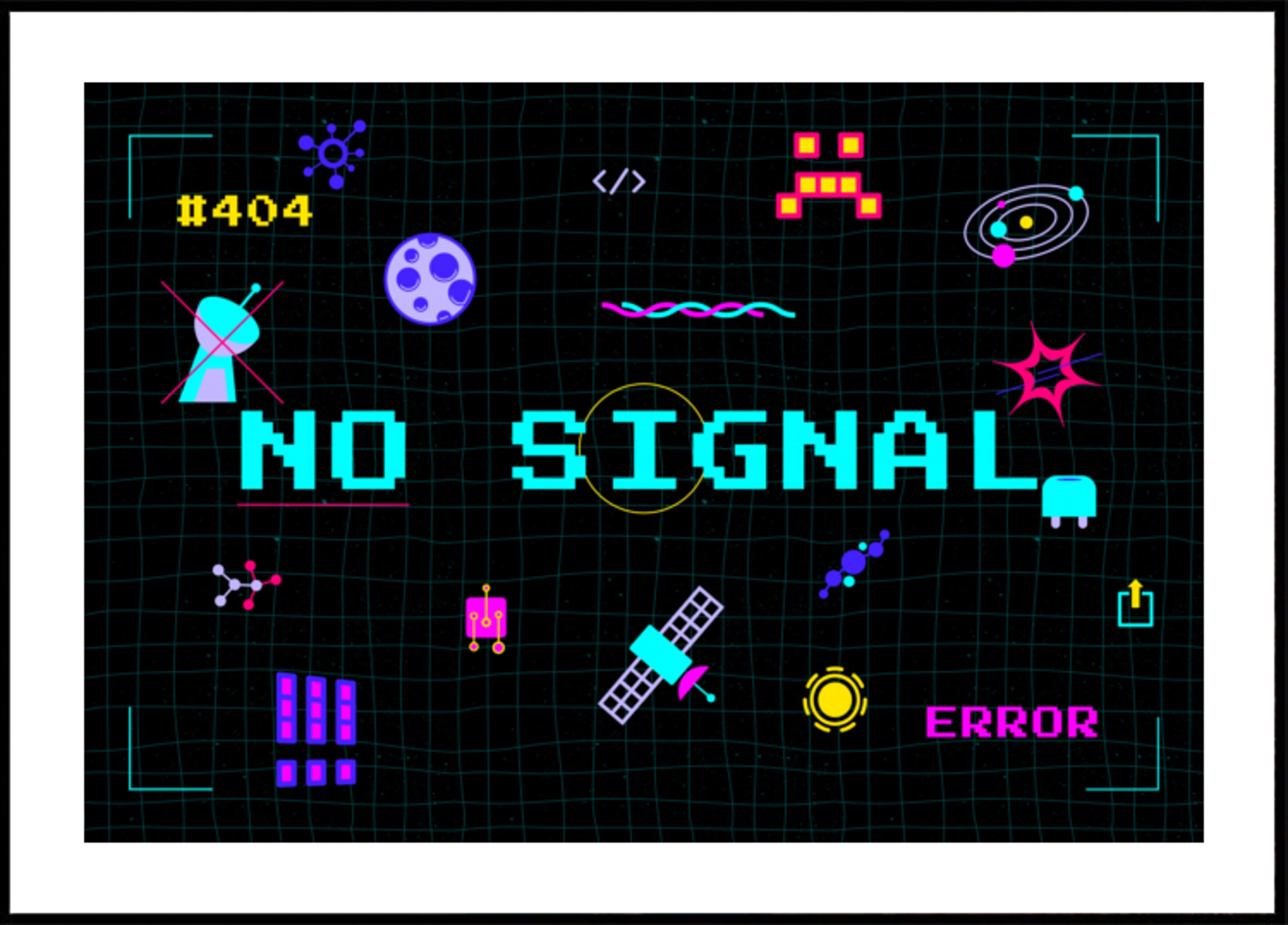 Pixel rétro sans signal