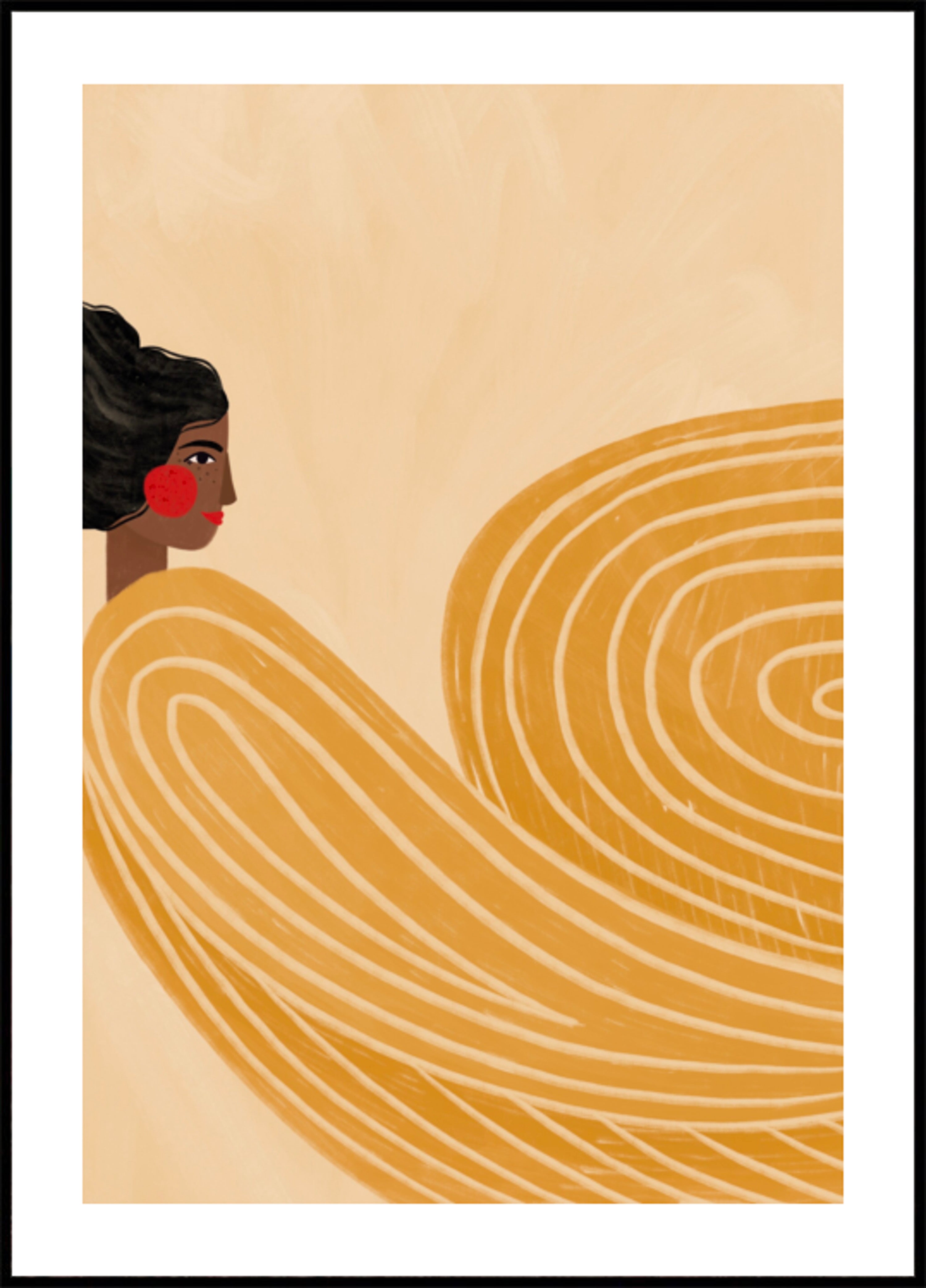 Femme Vagues Dorées