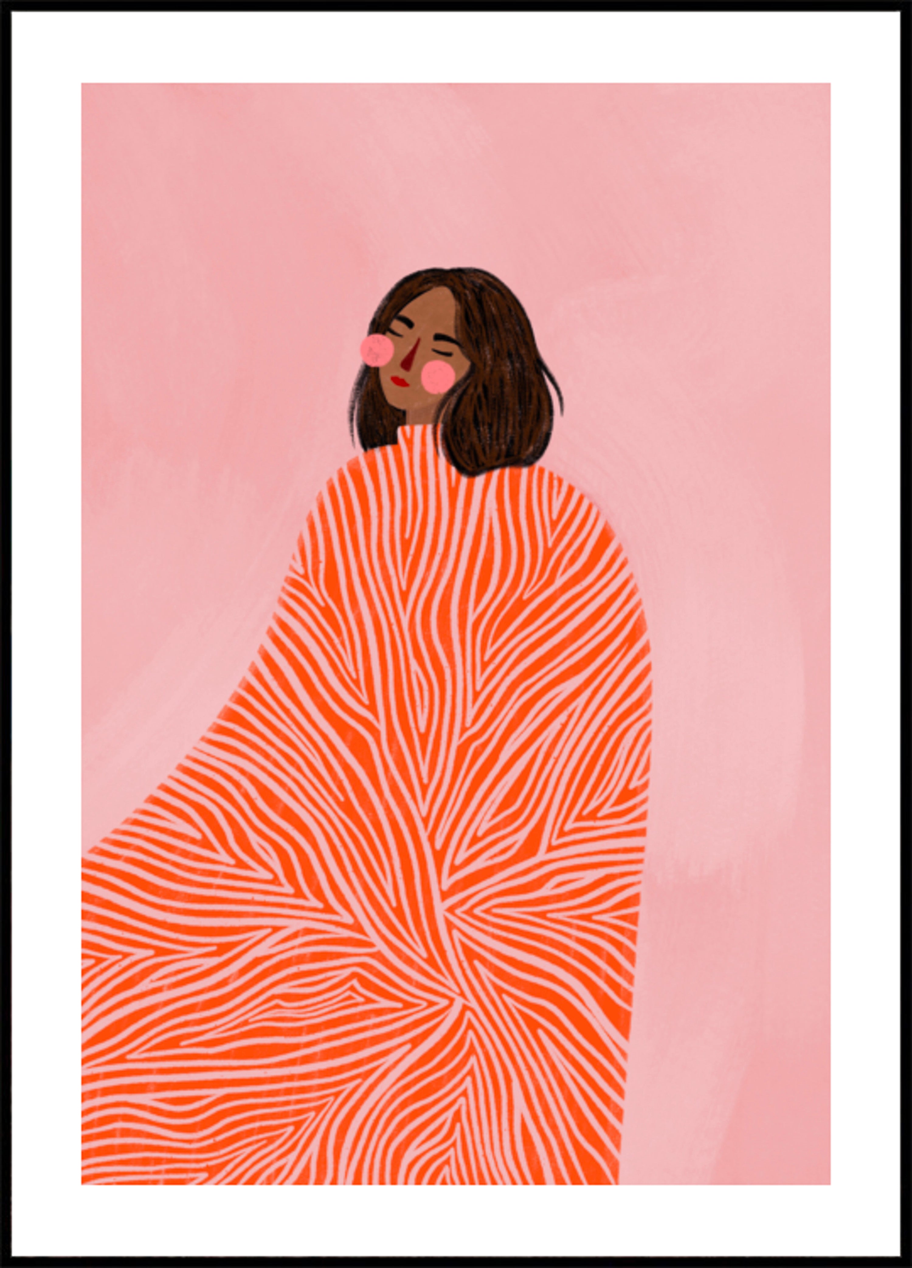 Portrait rose rêveur