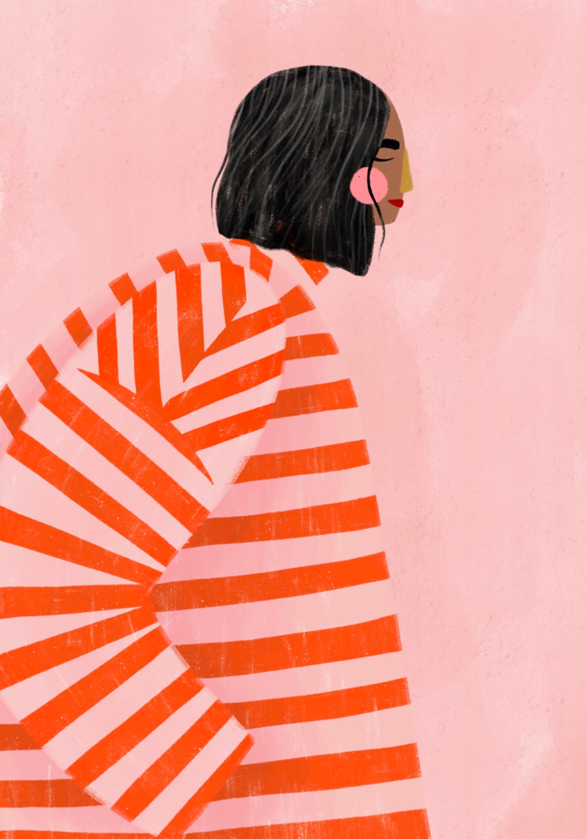 Femme en rayures