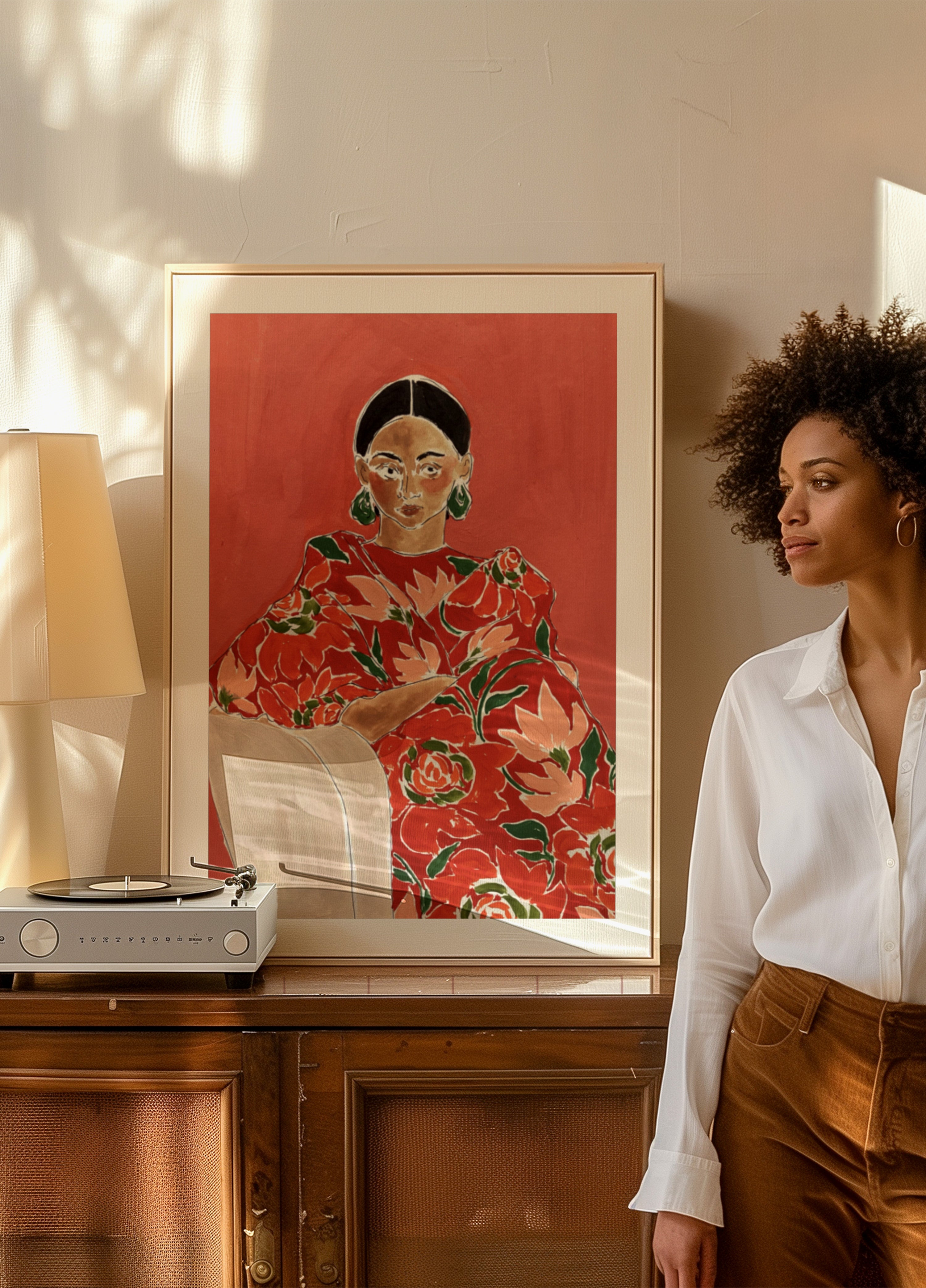 Portrait de mode vibrant