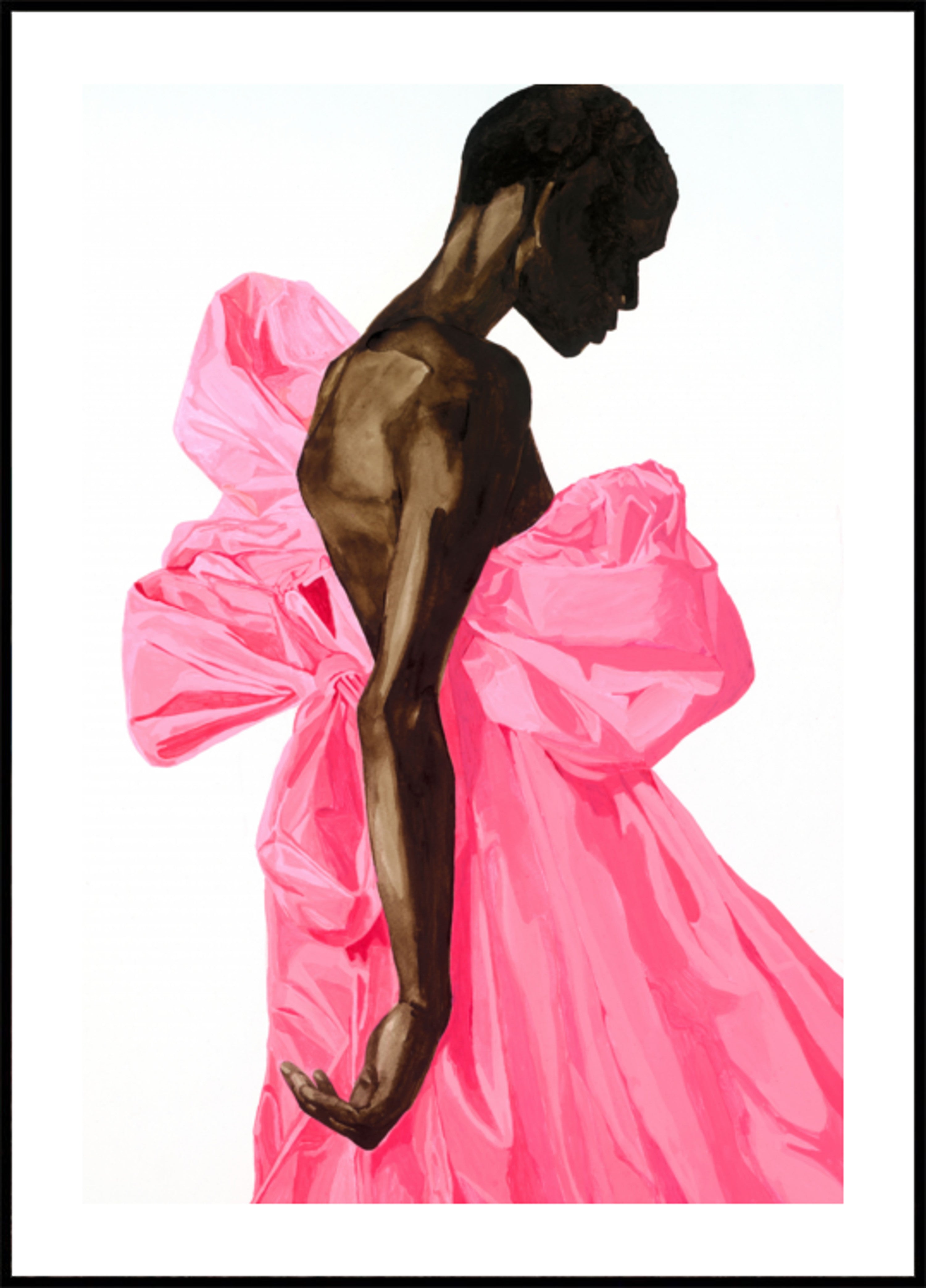 Robe à nœud rose vif
