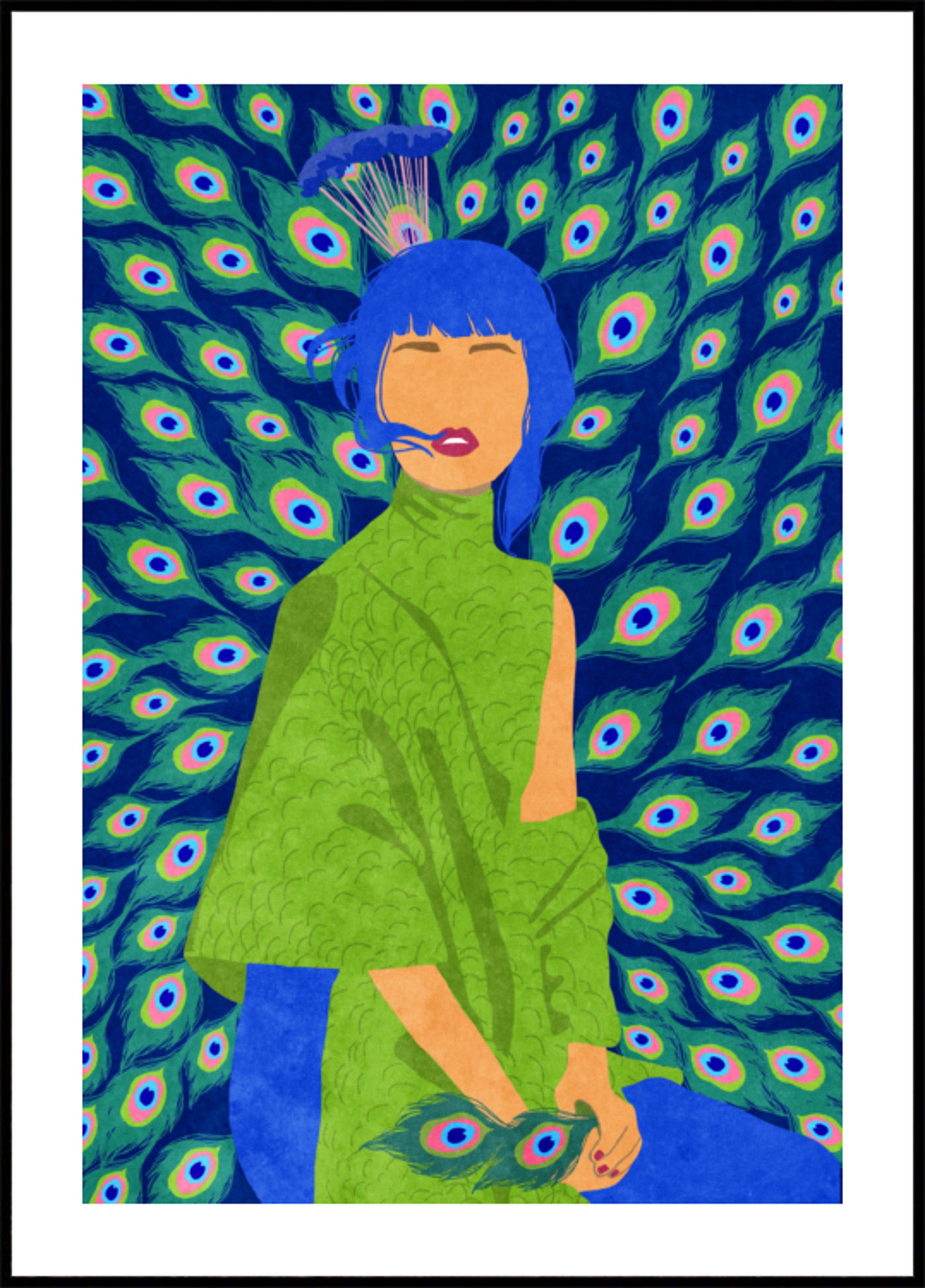 femme paon