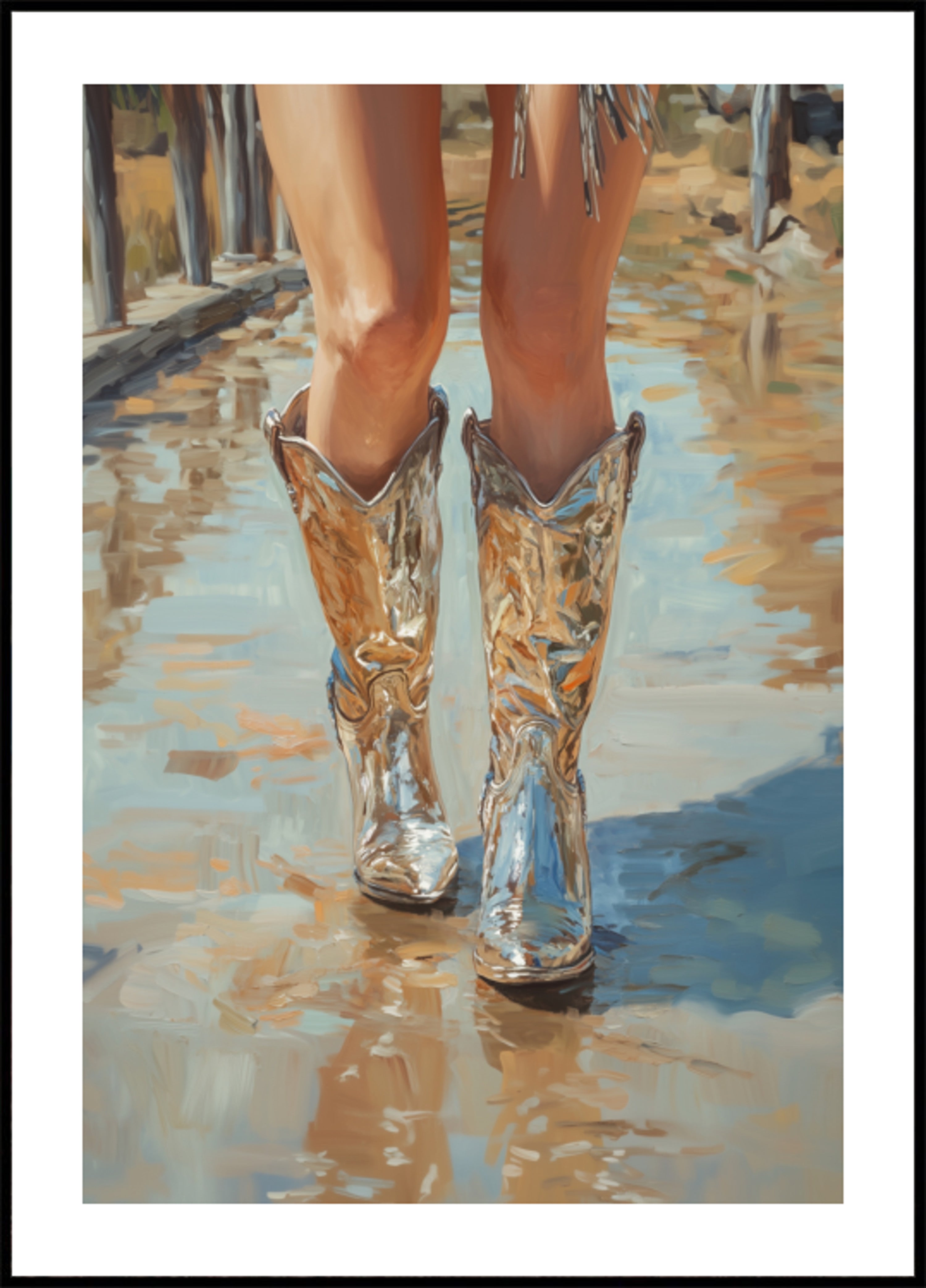 Bottes de cowboy réfléchissantes