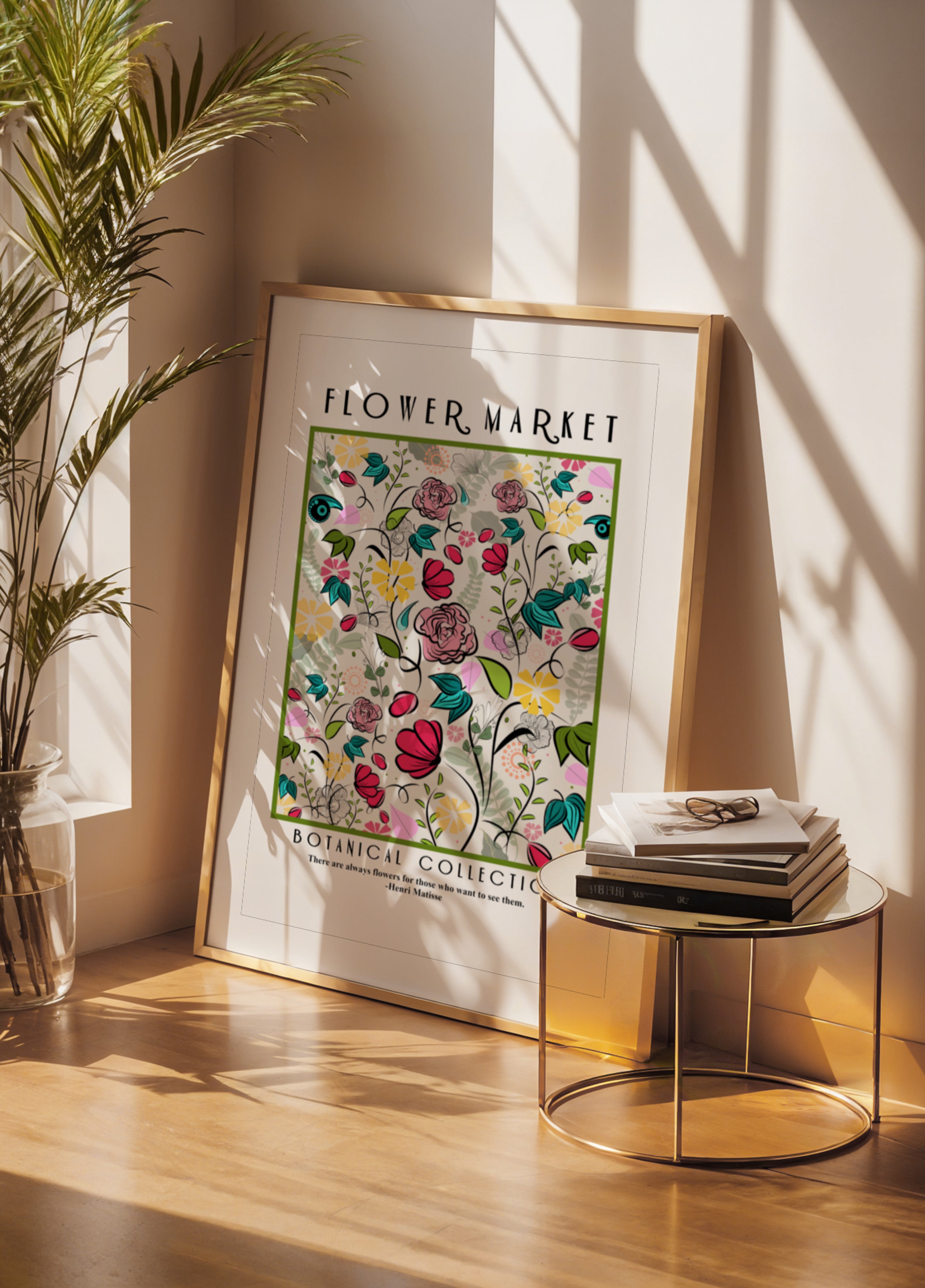 Marché aux fleurs animé