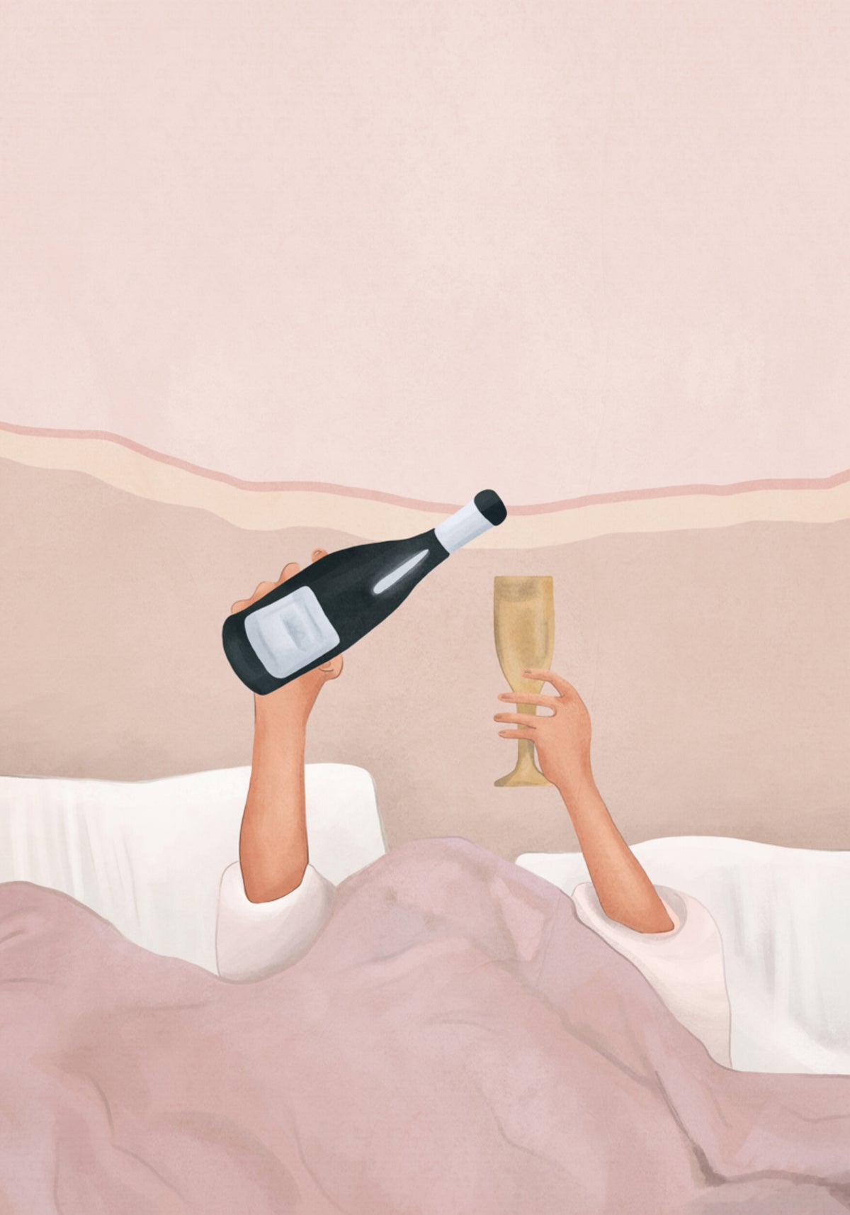 Champagne au lit
