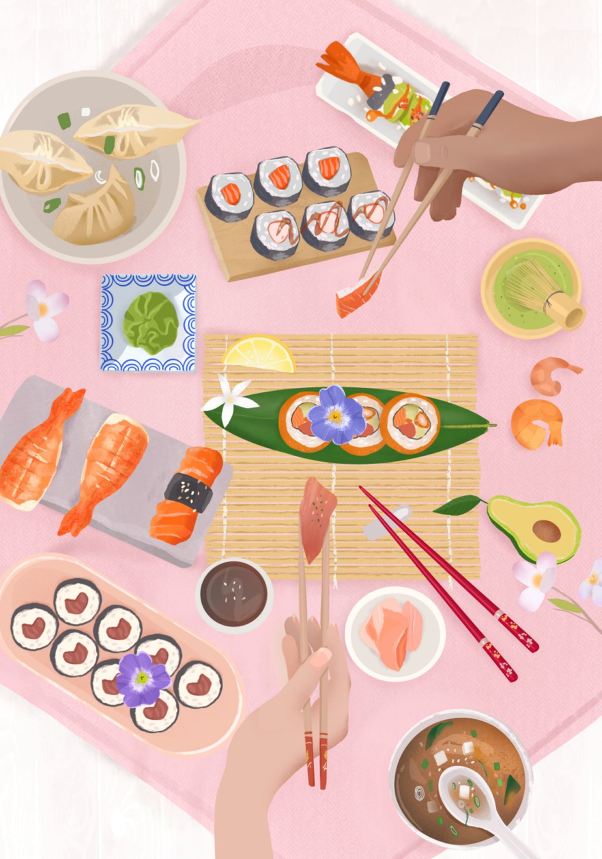 Brunch de sushis
