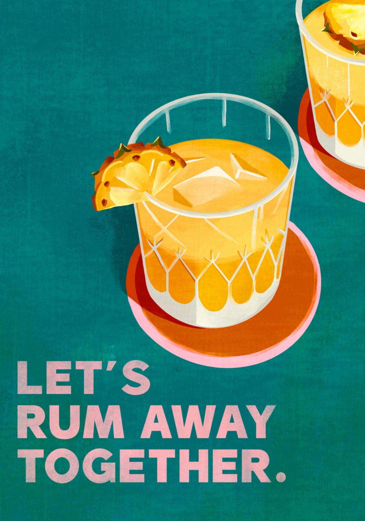 Rhum Away Beach Bar Cocktail Art
