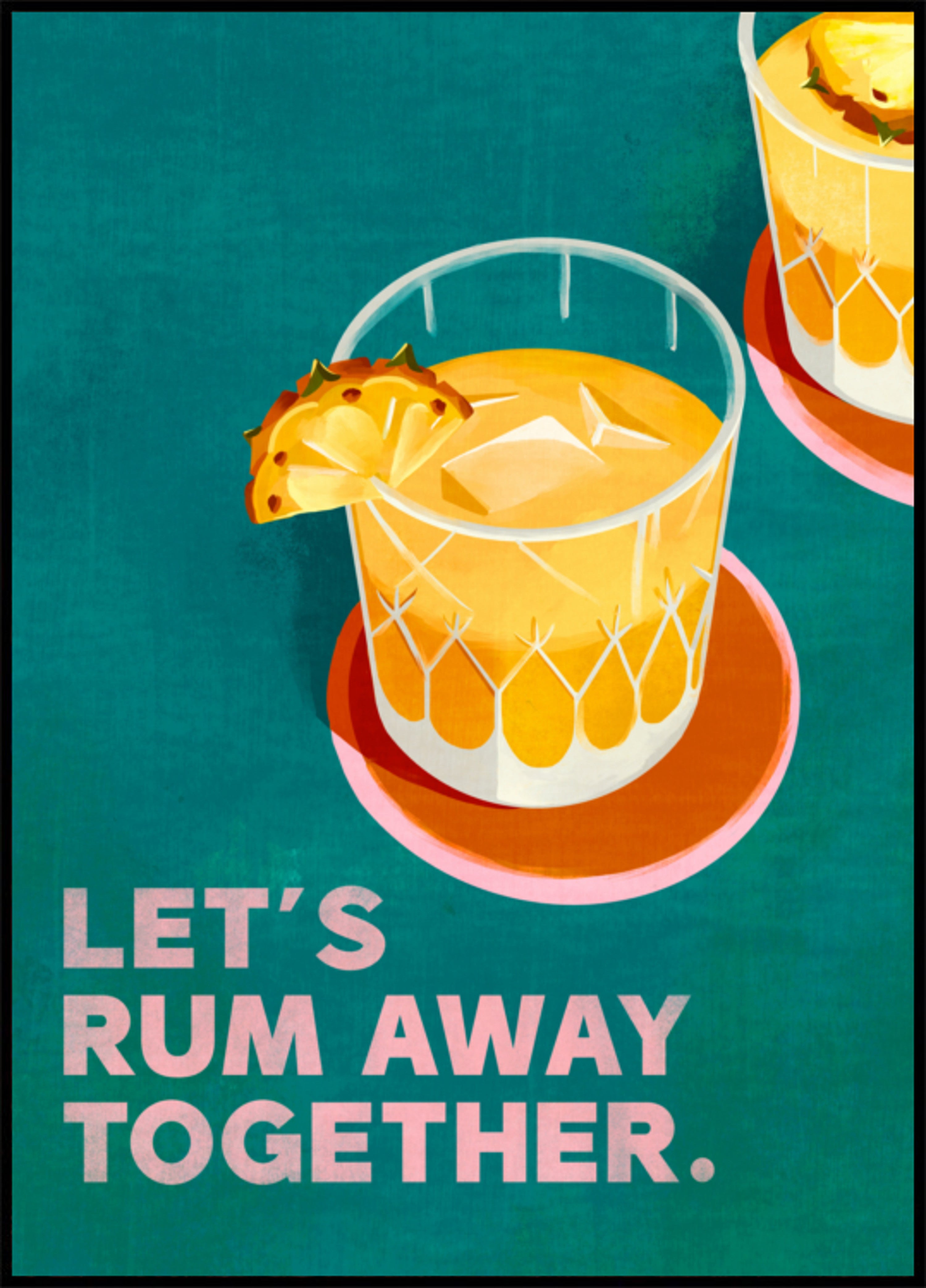 Rhum Away Beach Bar Cocktail Art