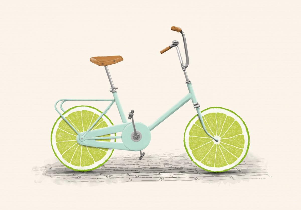 Roue de vélo à la chaux