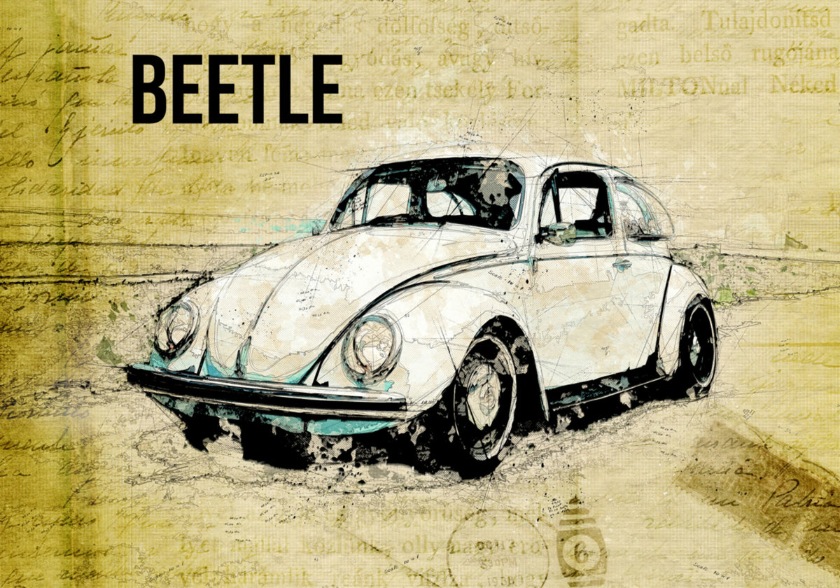 Croquis de voiture ancienne