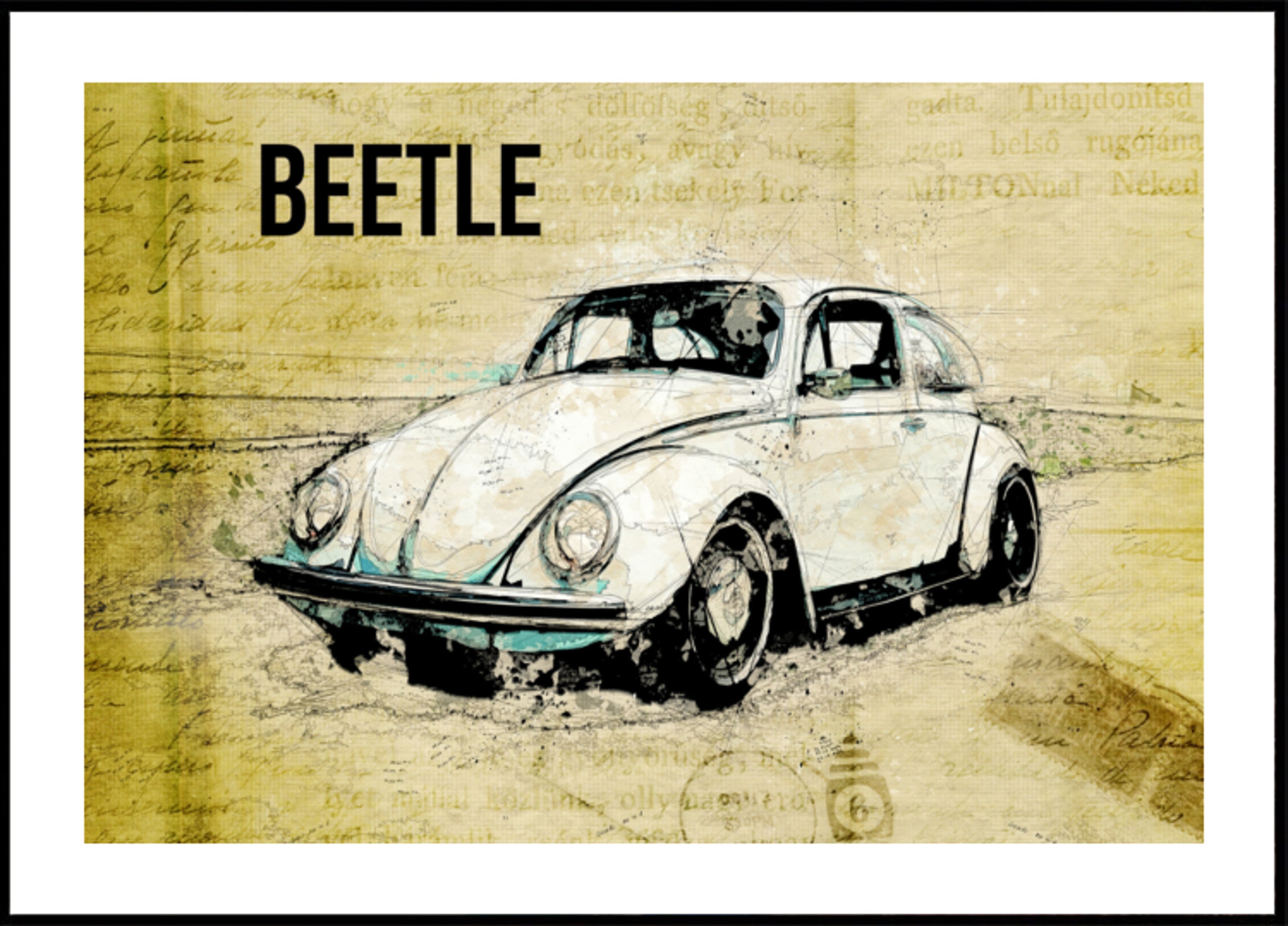 Croquis de voiture ancienne