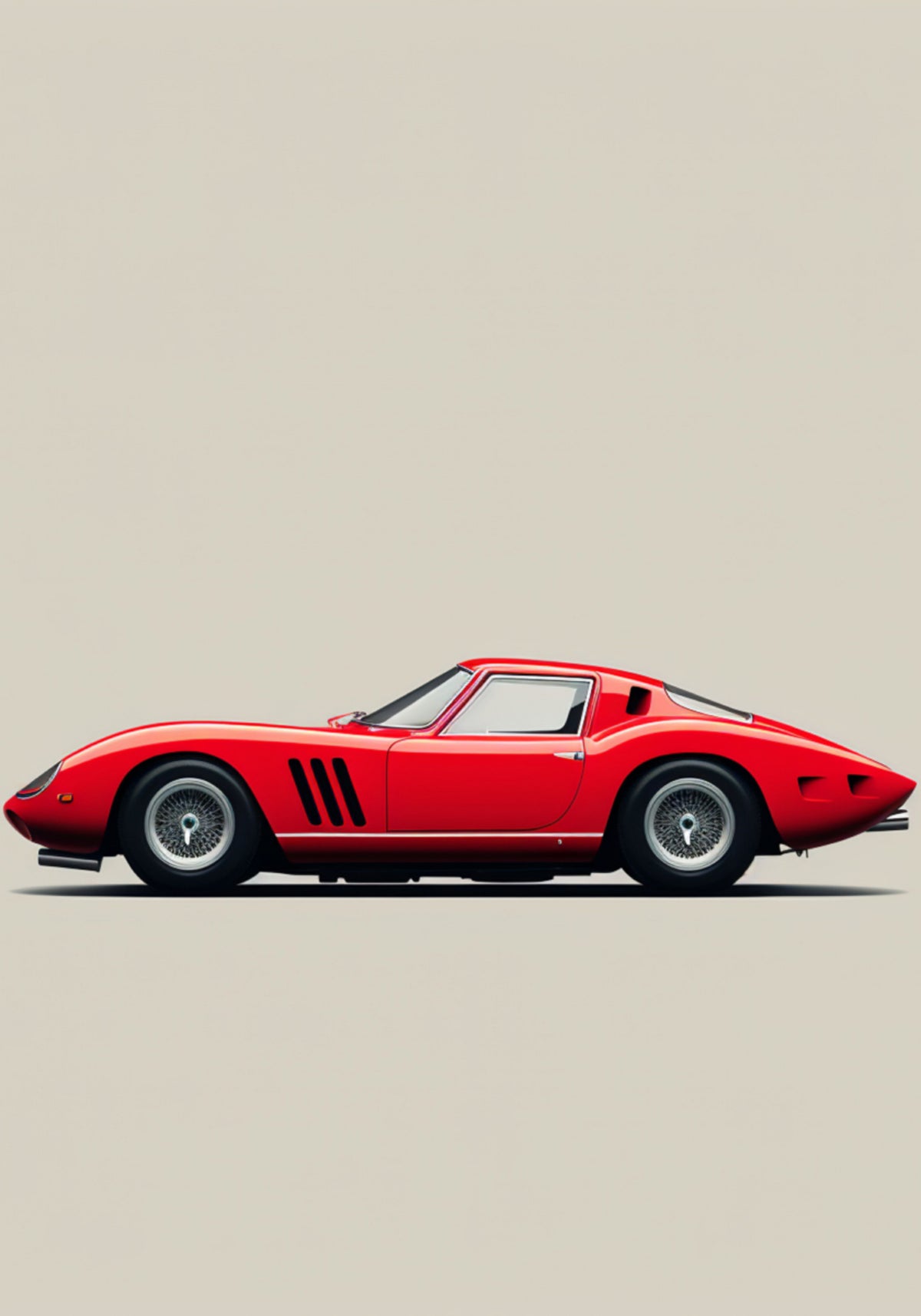 Voiture de sport rouge élégante