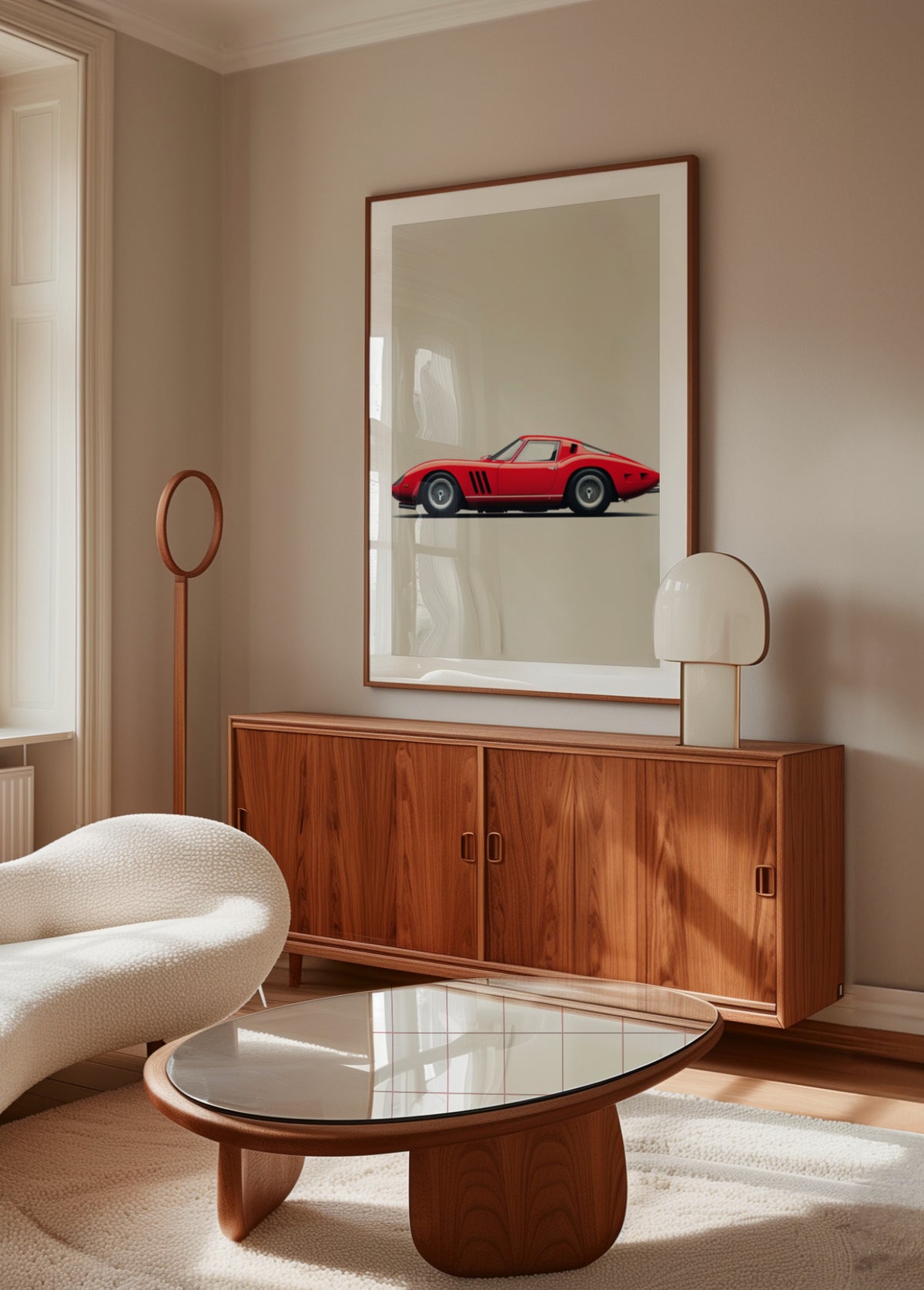 Voiture de sport rouge élégante