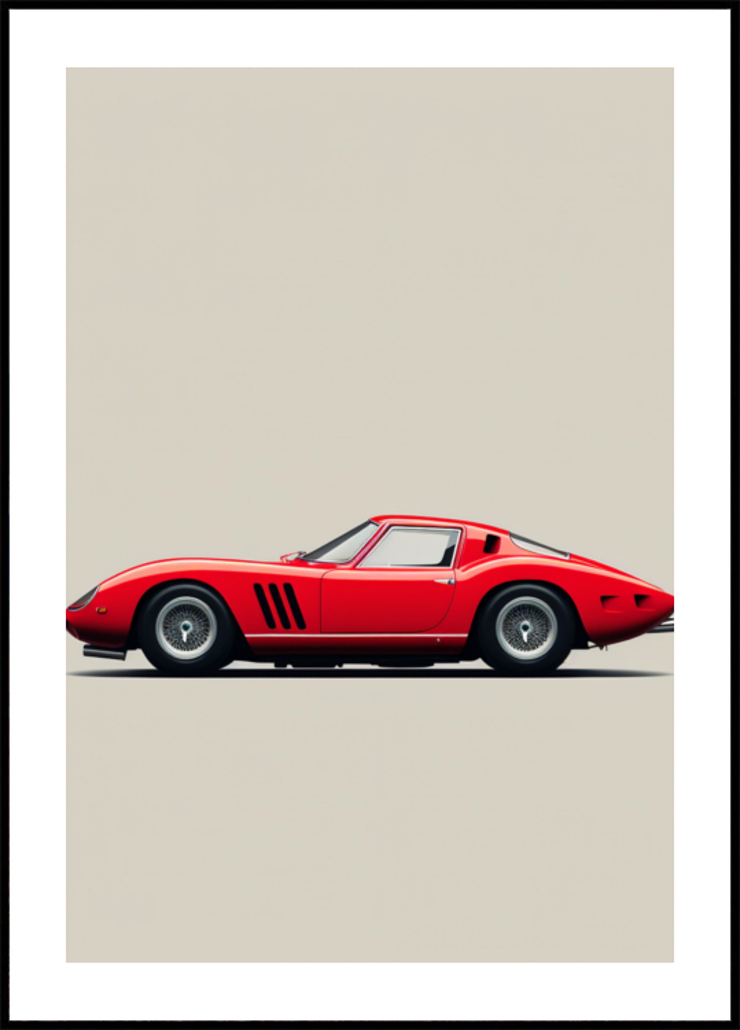Voiture de sport rouge élégante