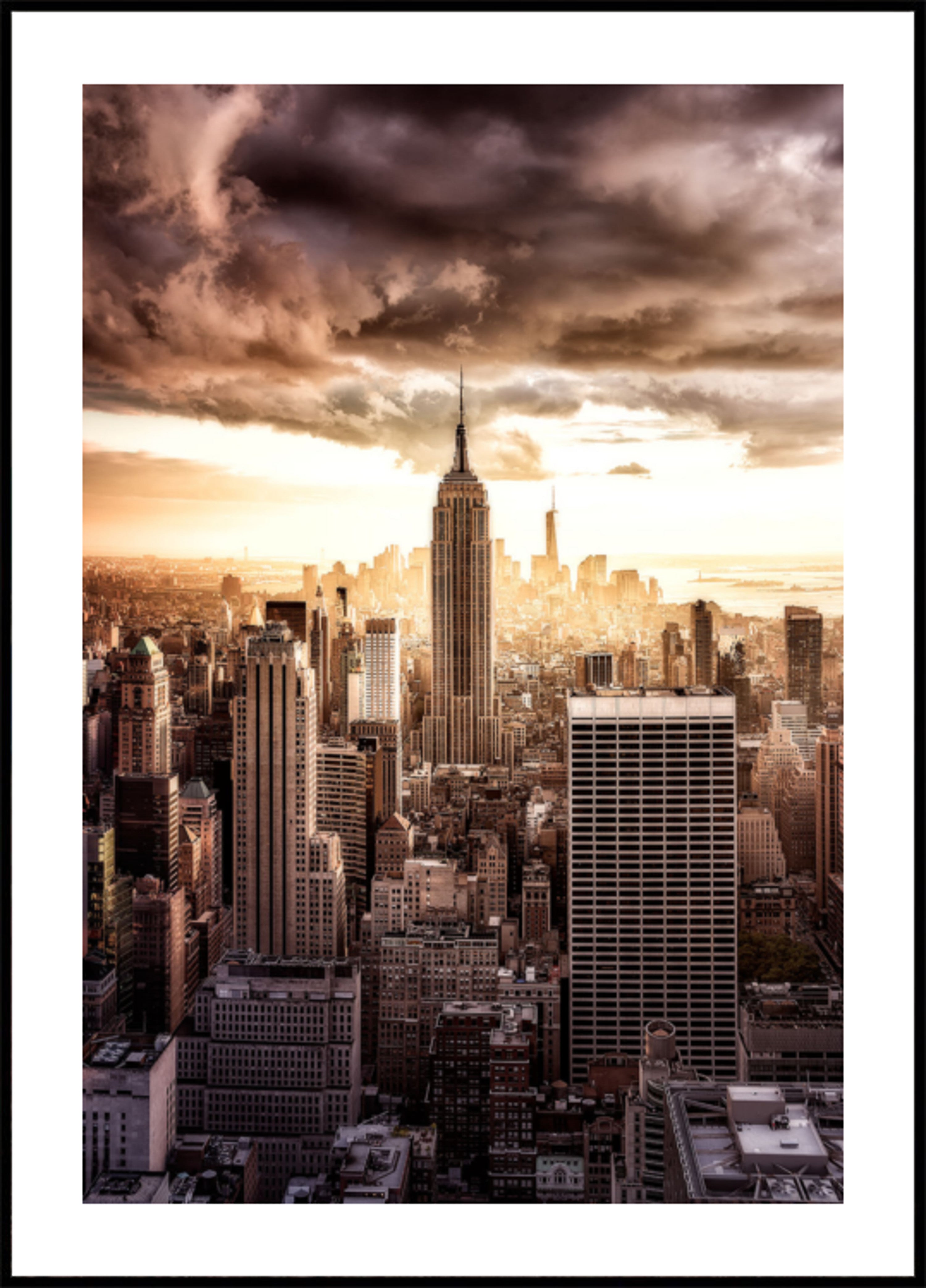 Horizon dramatique de la ville de New York