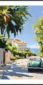 Green Car Coastal Drive