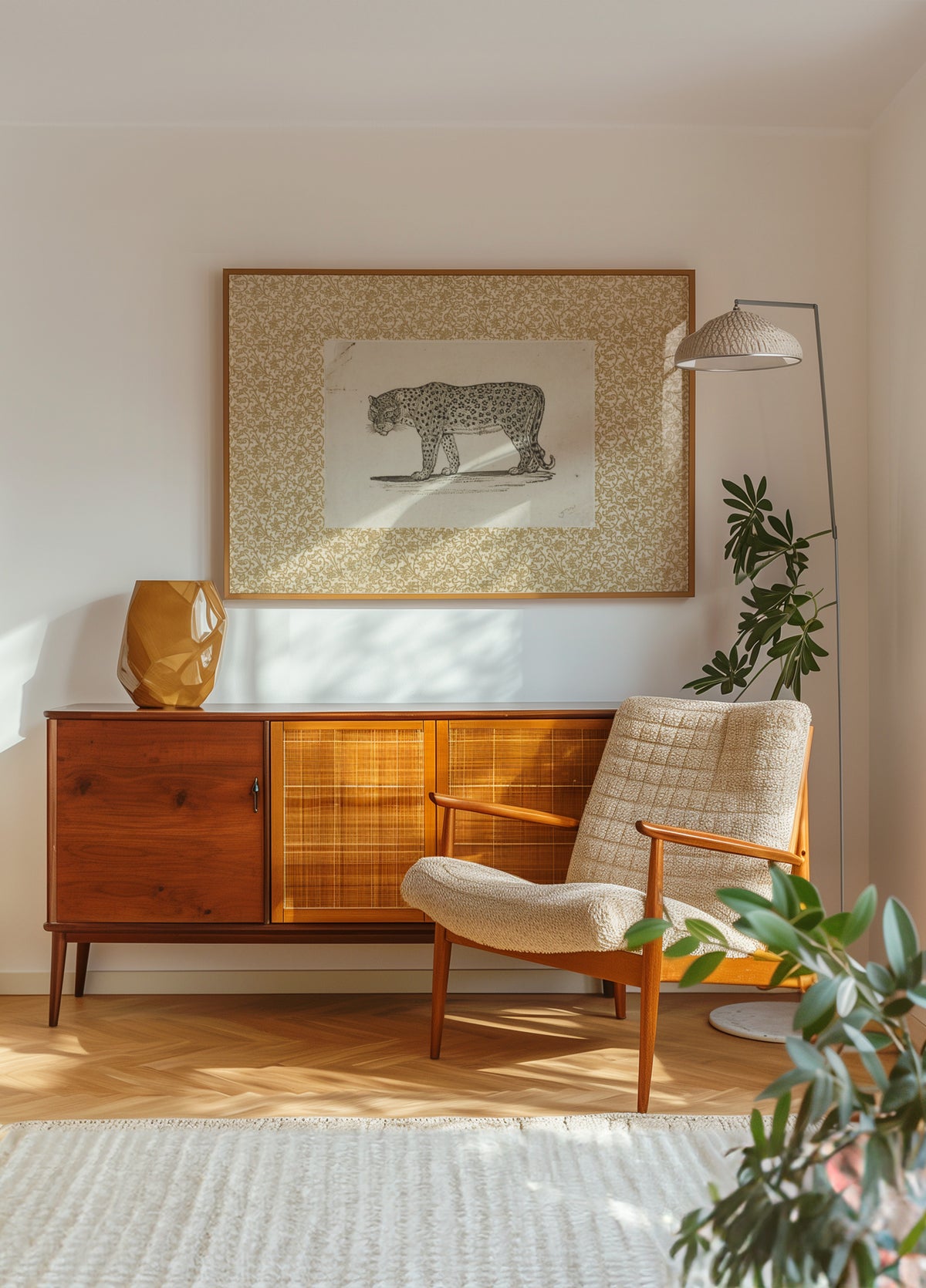 Croquis de léopard vintage