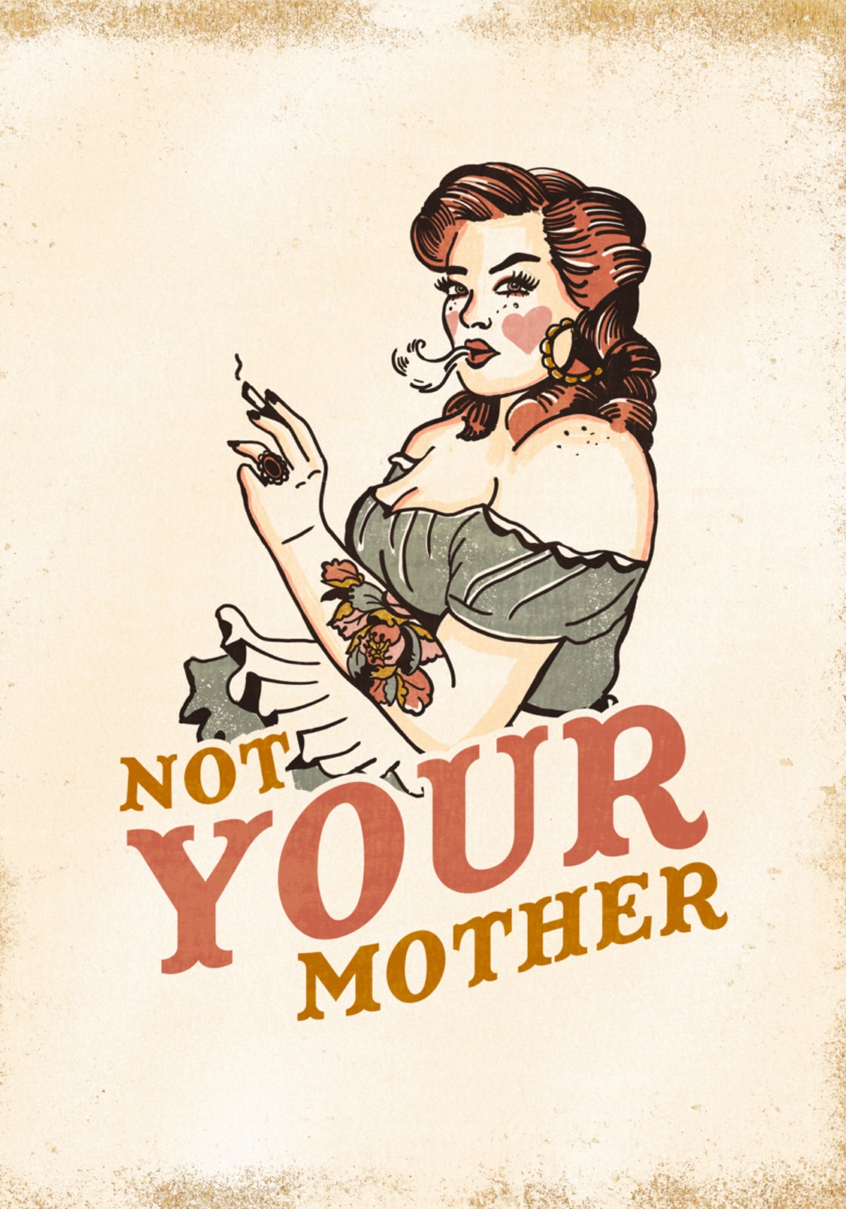 Pas ta mère Pin-up Rockabilly avec une attitude impertinente