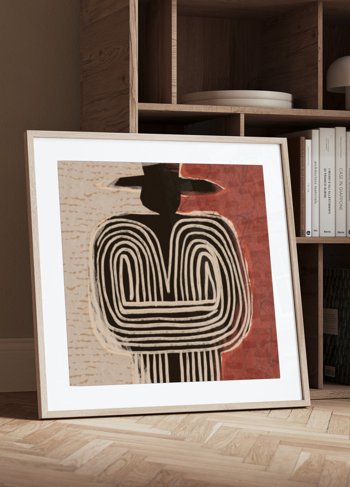 Figure tribale avec chapeau