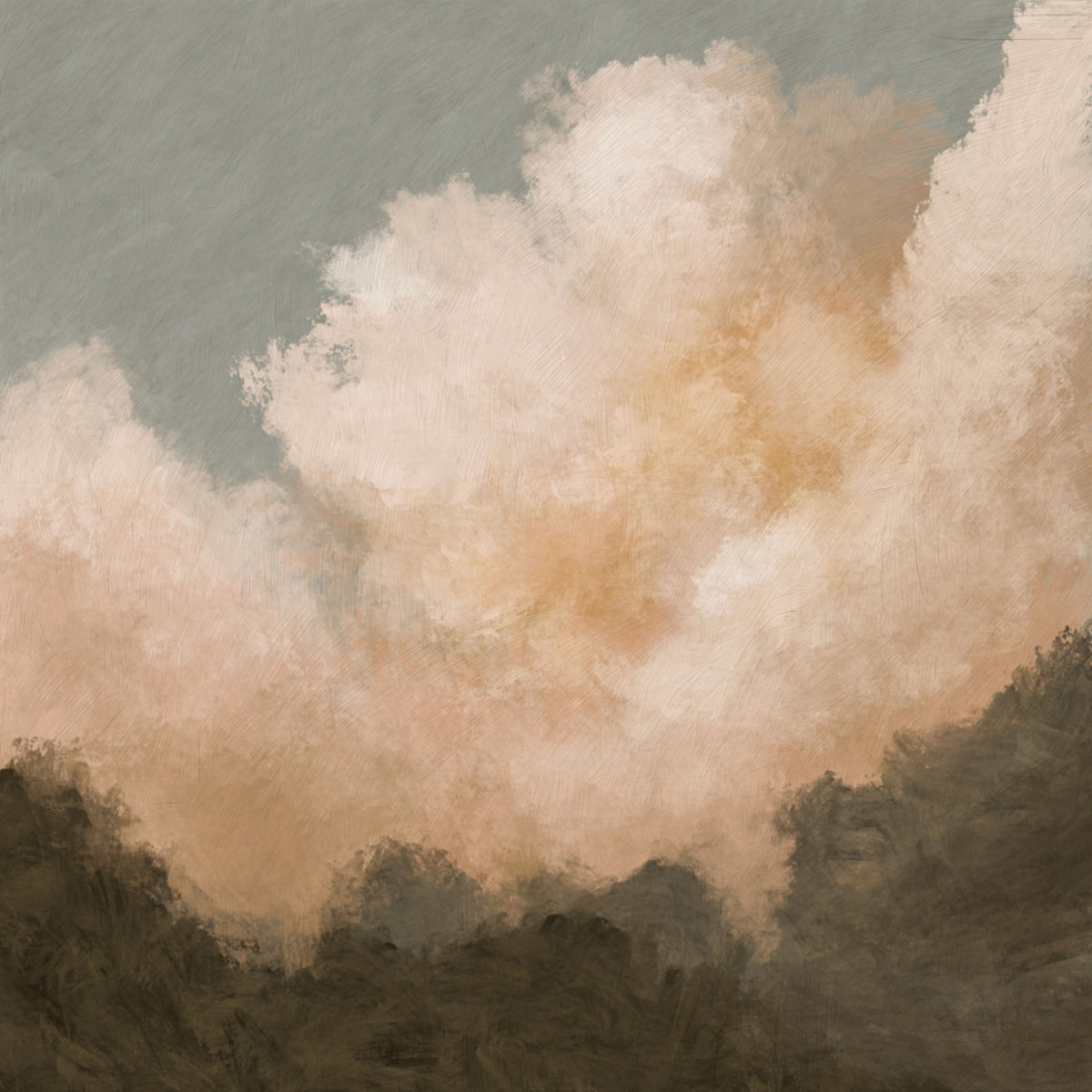Nuages ​​de montagne sereins