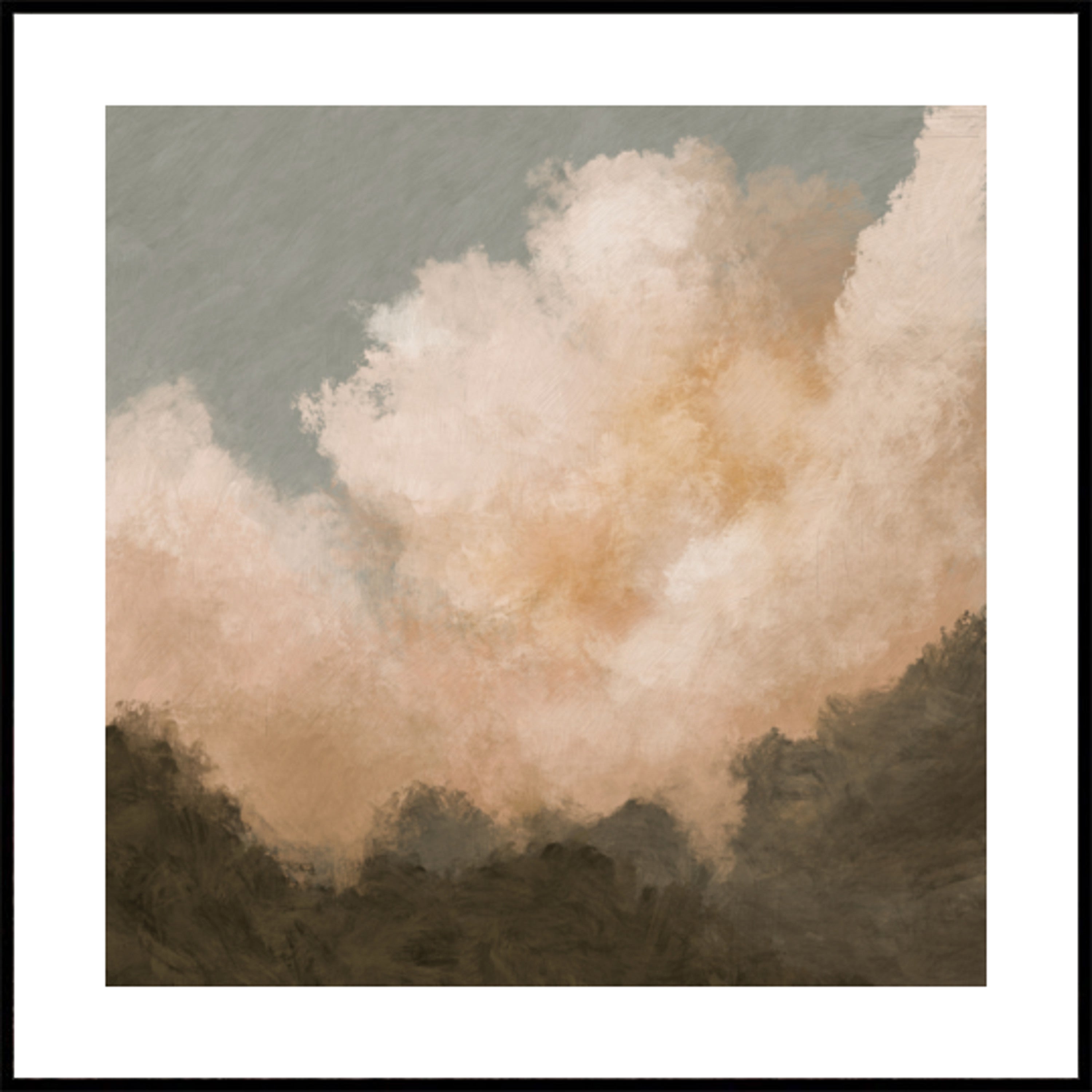 Nuages ​​de montagne sereins